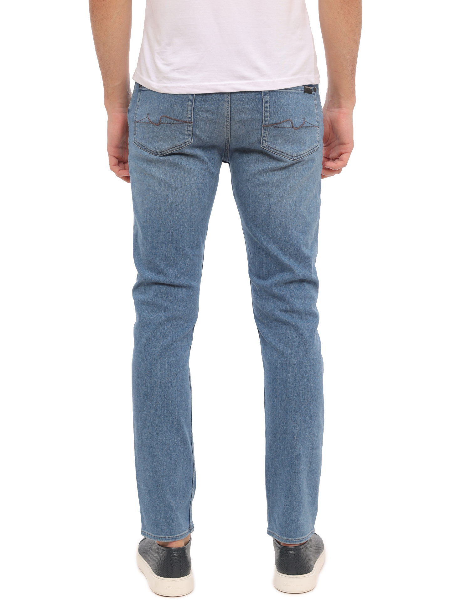 Джинсы 7 For All Mankind JSMXA230AZ голубые мужские из стрейчевого материала  — купить в интернет-магазине Verdistore