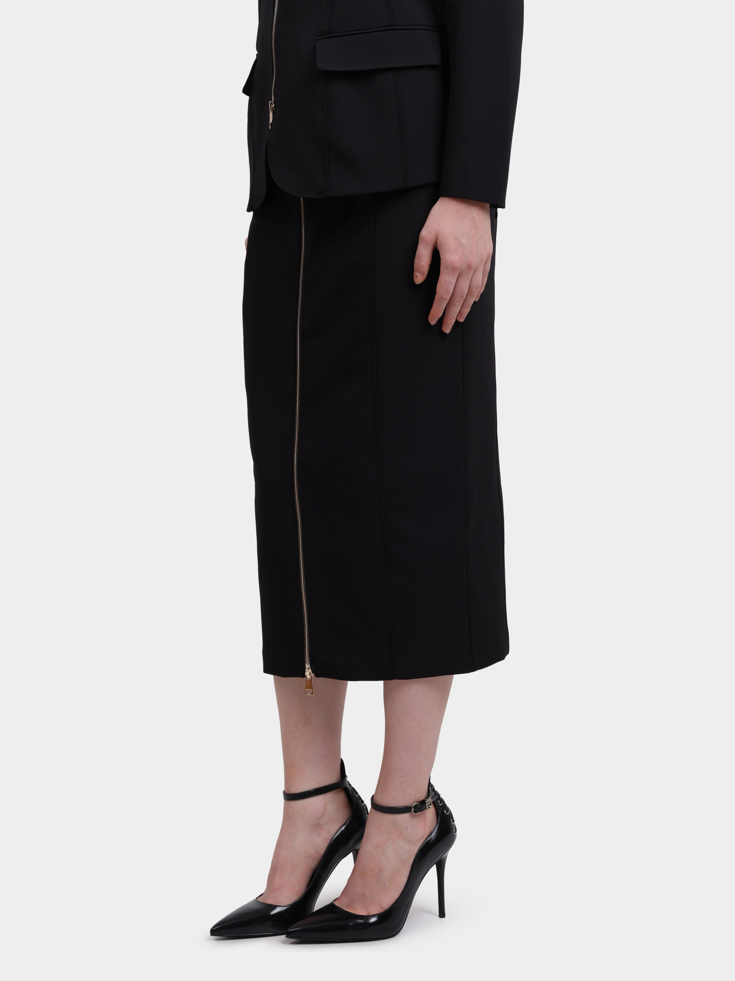 Юбка Liu-Jo CF5025 T2200 22222 черная женская на молнии — купить в интернет-магазине Verdistore