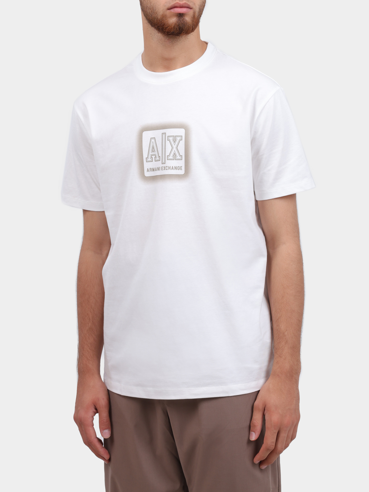 Футболка Armani Exchange XM000545 AF10361 U0009 белая мужская с логотипом — купить в интернет-магазине Verdistore