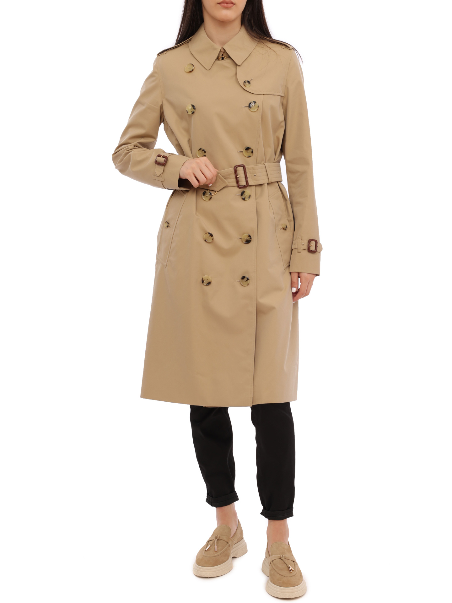 Тренч Burberry 8045288 A1366 бежевый женский — купить в интернет-магазине Verdistore