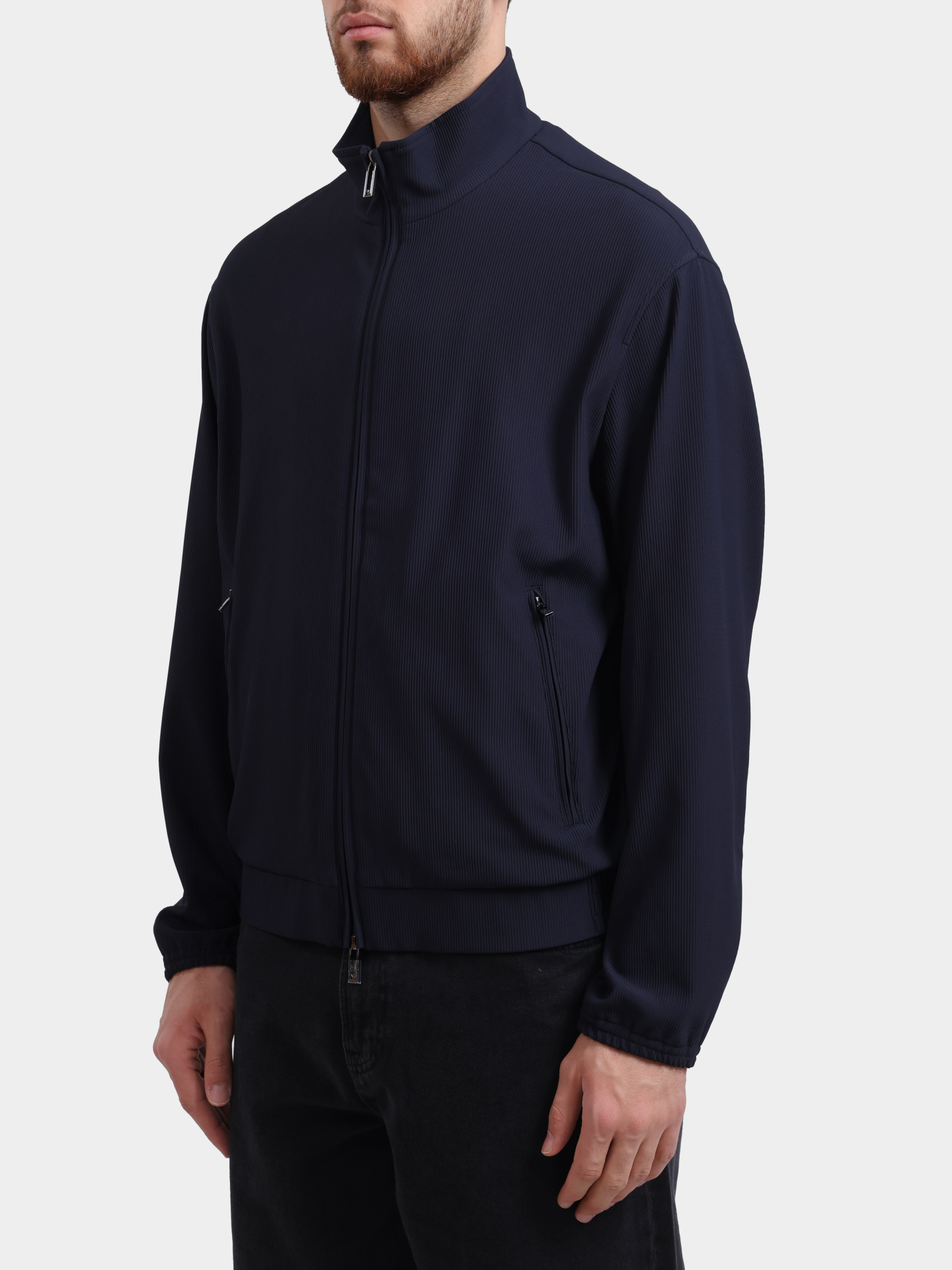 Мастерка Emporio Armani EM001364 AF14076 UB118 темно-синяя мужская — купить в интернет-магазине Verdistore