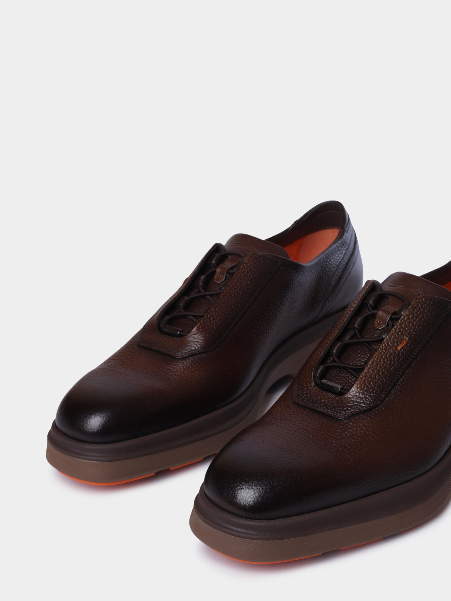 Оксфорды Santoni MGEG19170TTAXNGST50 кожаные мужские — купить в интернет-магазине Verdistore