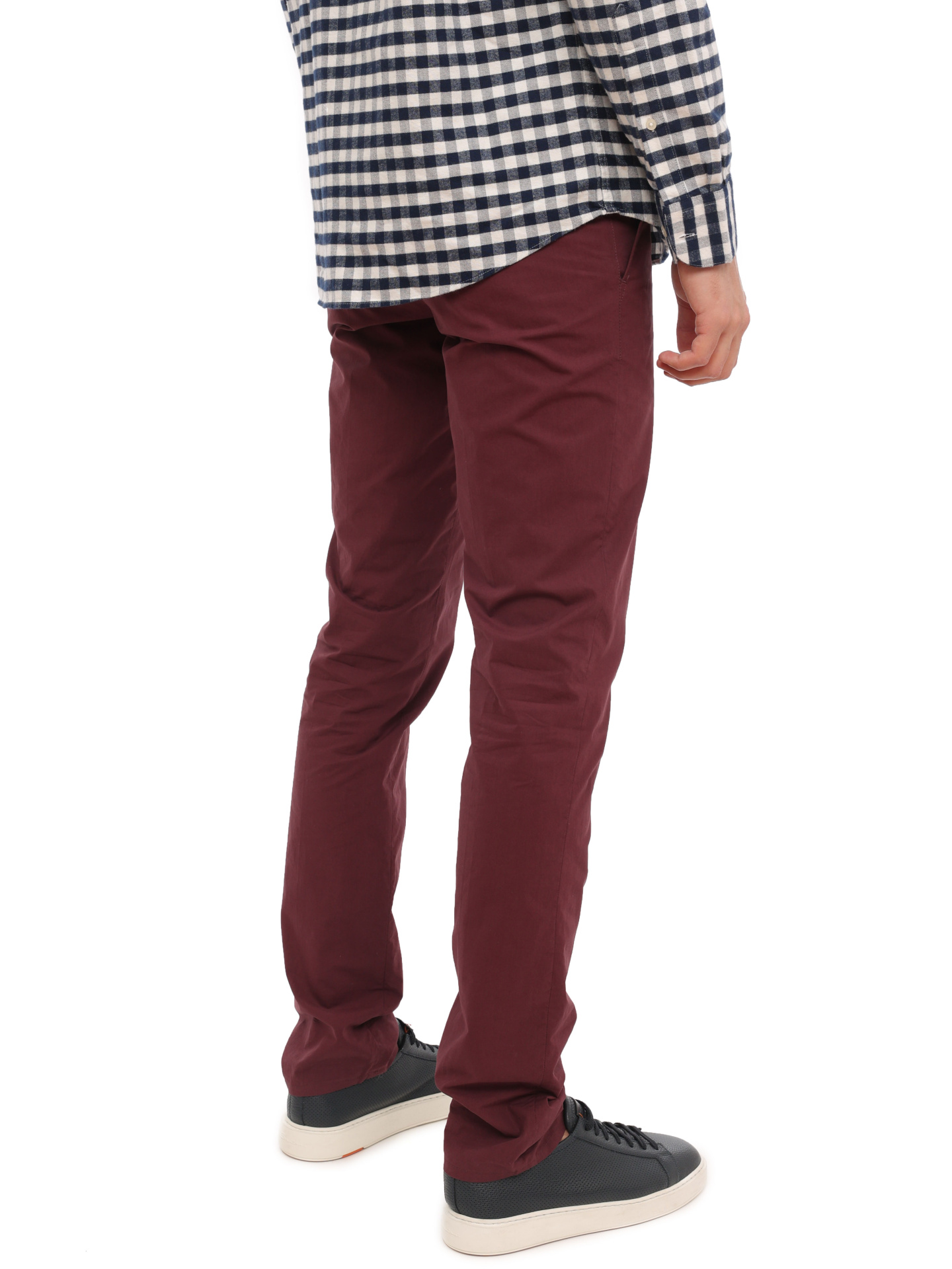 Брюки Brunello Cucinelli M017PR1050 бордовые мужские — купить в интернет-магазине Verdistore