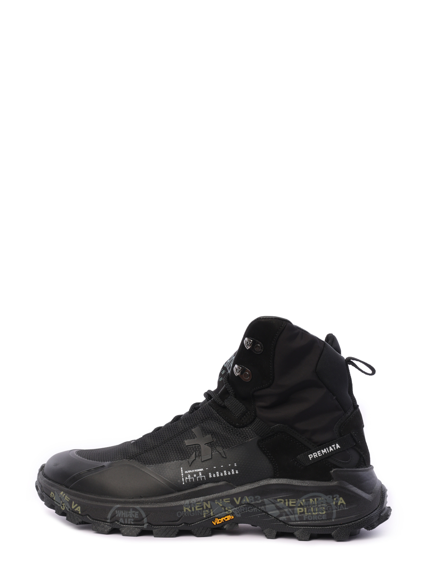 Кроссовки высокие черные с принтом на подошве  — купить в интернет-магазине Verdistore