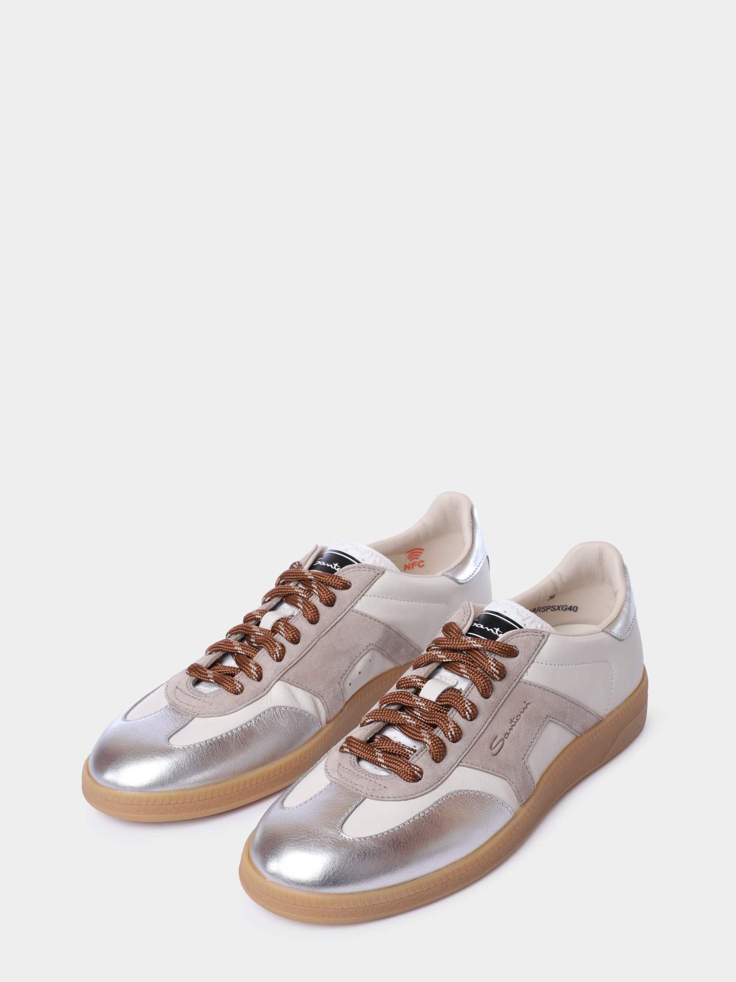 Кеды Santoni WBPG61244FARSPSXG40 кожаные женские — купить в интернет-магазине Verdistore