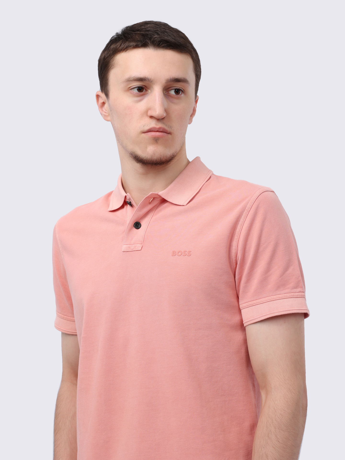 Поло Boss 50507813 695 розовое мужское из хлопка — купить в интернет-магазине Verdistore