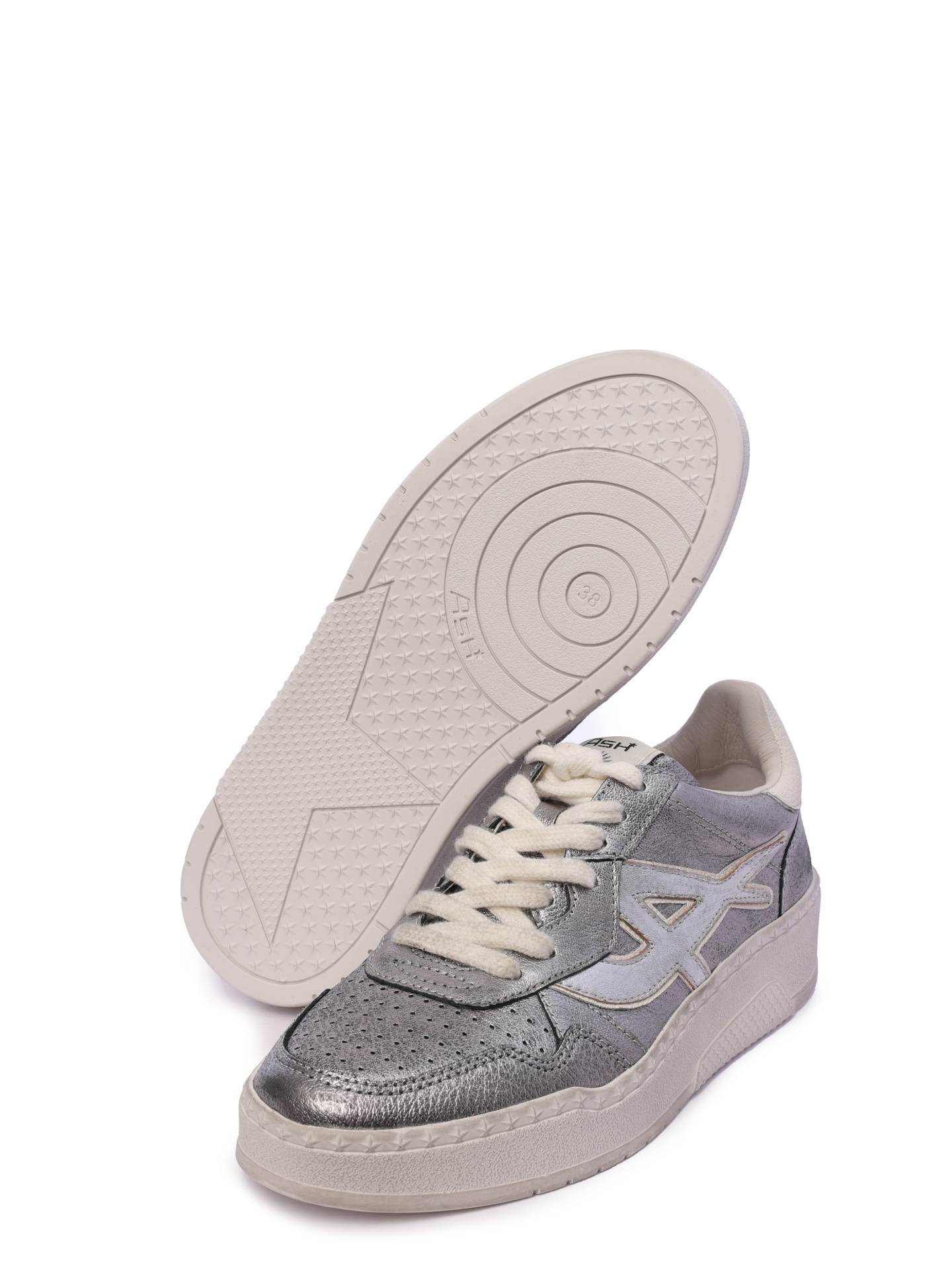 Кеды ASH 0AH.AH137024.T серебристые женские из кожи — купить в интернет-магазине Verdistore