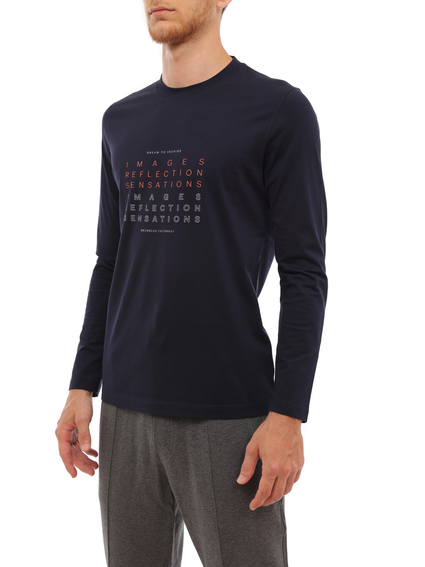 Лонгслив Brunello Cucinelli M0T618730 CJM32 хлопковый мужской — купить в интернет-магазине Verdistore