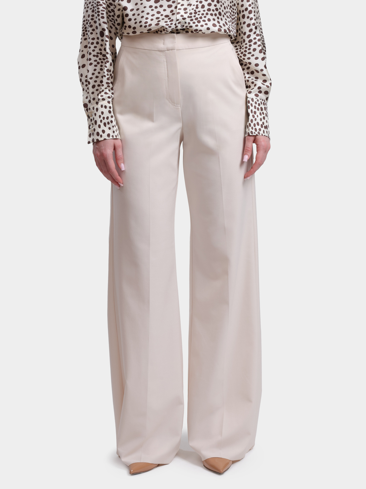 Брюки MARELLA MLLSEQUOIA 001 белые женские — купить в интернет-магазине Verdistore