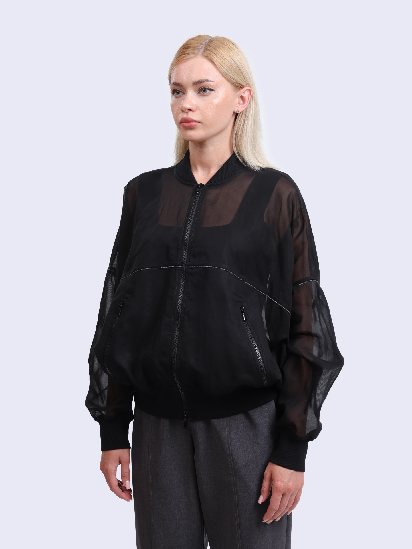 Бомбер Brunello Cucinelli MH911VE706 комбинированный женский из хлопка — купить в интернет-магазине Verdistore