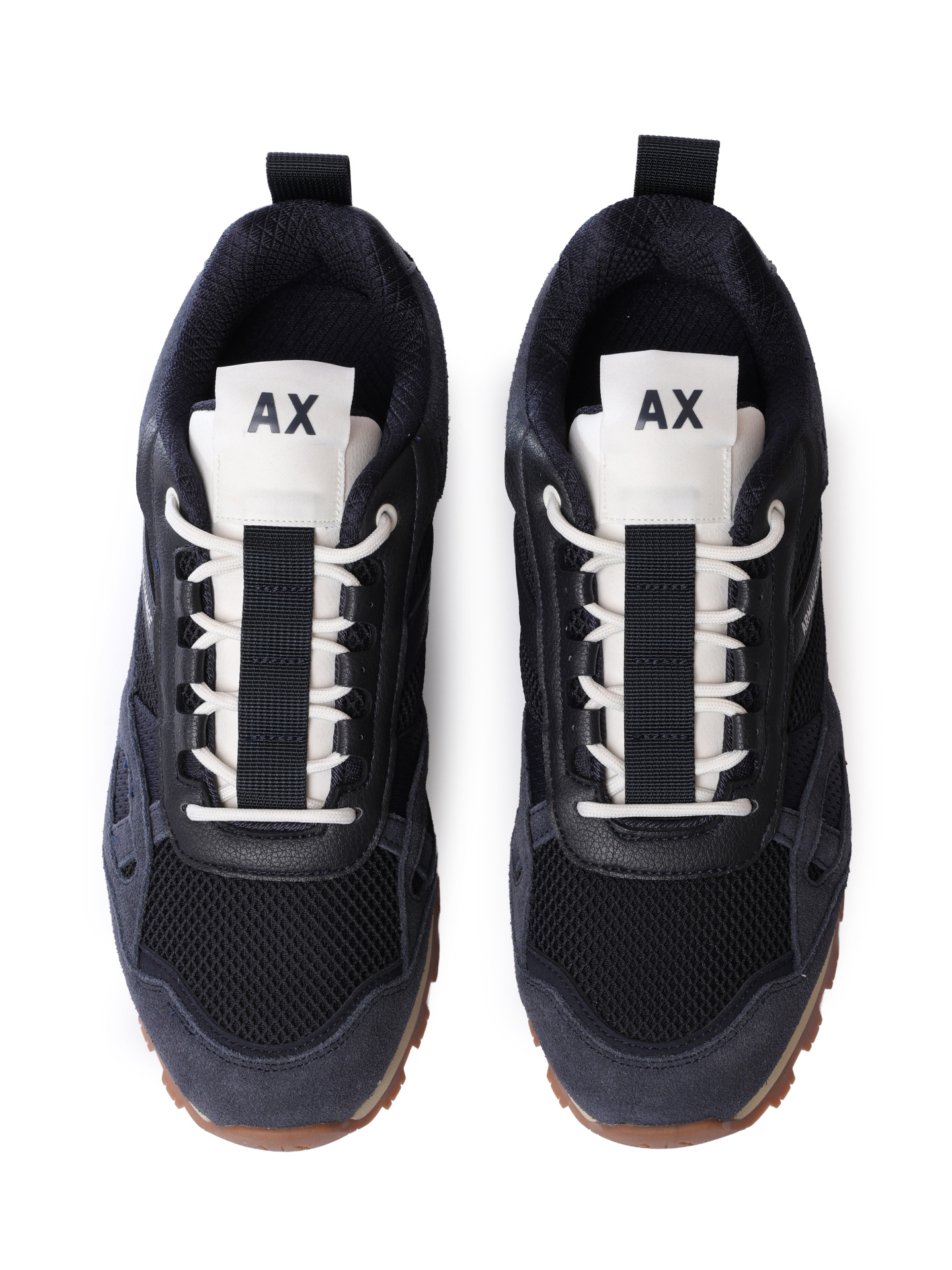 Кроссовки Armani Exchange XUX264 XV956 U393 темно-синие мужские с замшевыми вставками — купить в интернет-магазине Verdistore