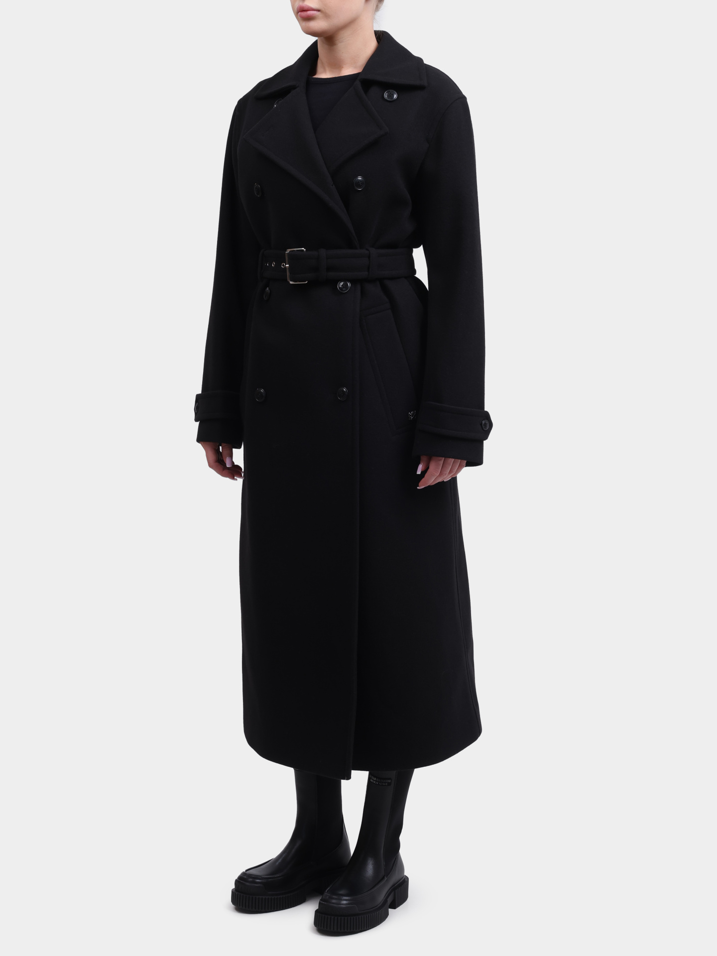 Пальто Hugo 50547616 001 черное женское — купить в интернет-магазине Verdistore