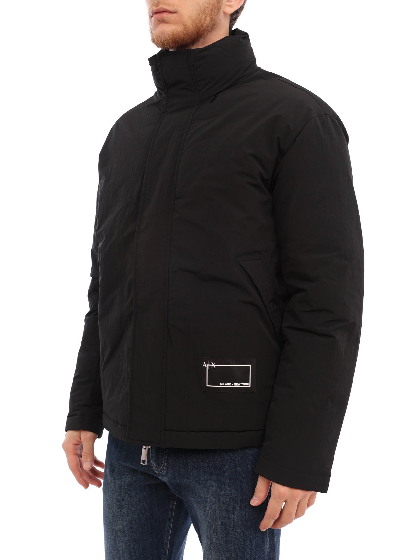Пуховик Armani Exchange 6LZB32 ZNUKZ 1200 черный мужской с воротом-стойкой — купить в интернет-магазине Verdistore