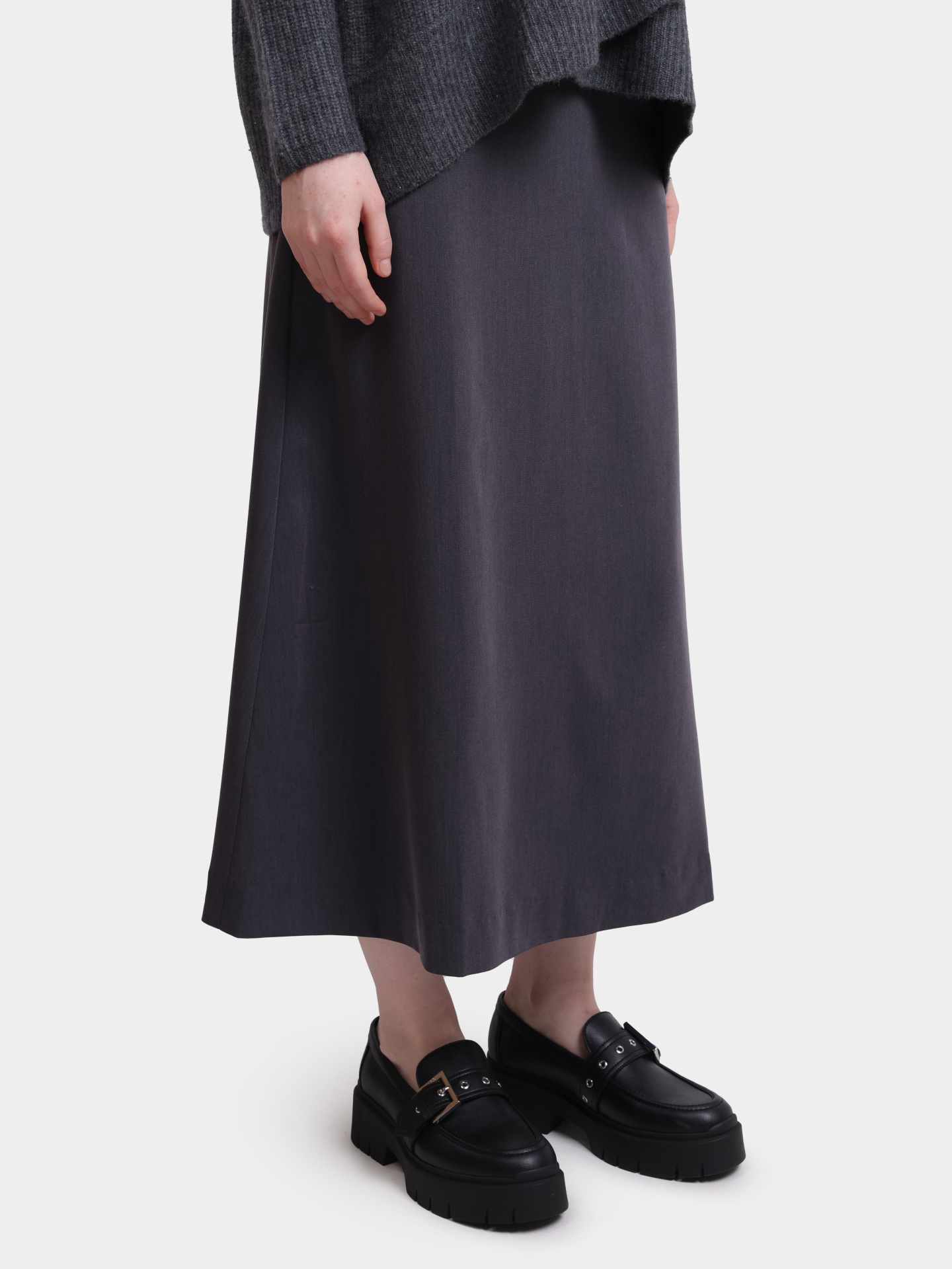 Юбка Re Vera 56W-23-2121 темно-серая женская — купить в интернет-магазине Verdistore