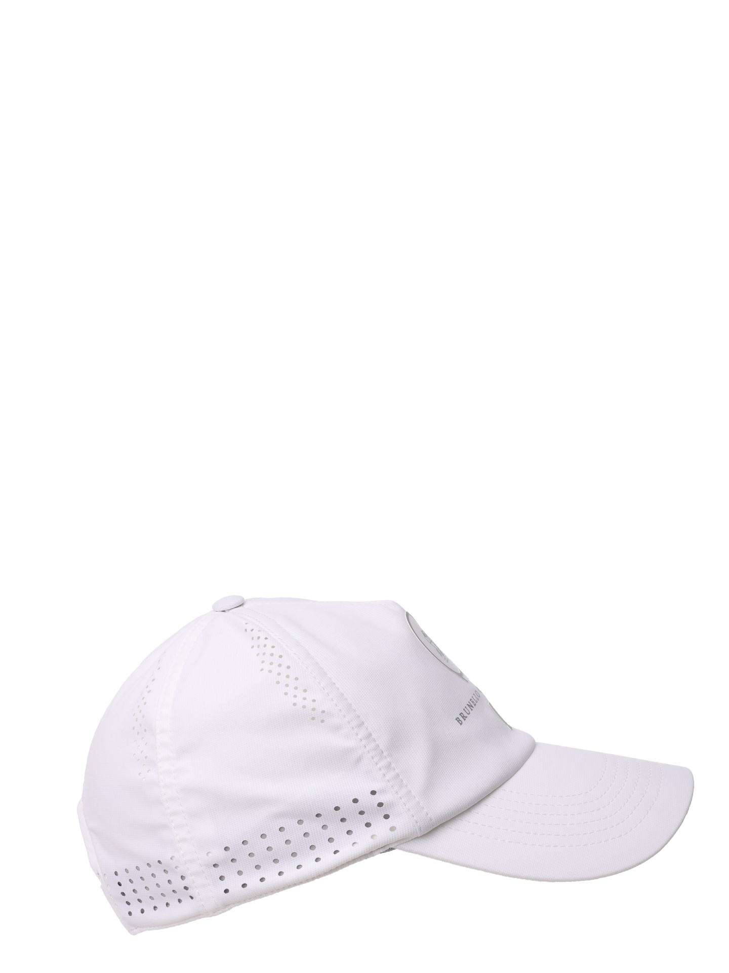 Бейсболка Brunello Cucinelli MCAP9910T CD760 белая мужская с перфорацией — купить в интернет-магазине Verdistore