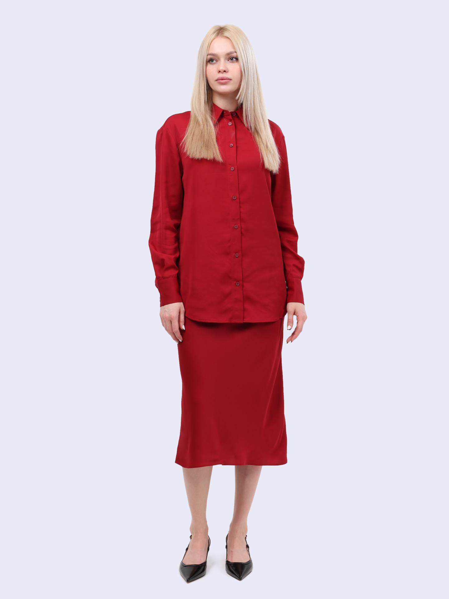 Блуза Calvin Klein K20K207584 XAI красная женская — купить в интернет-магазине Verdistore