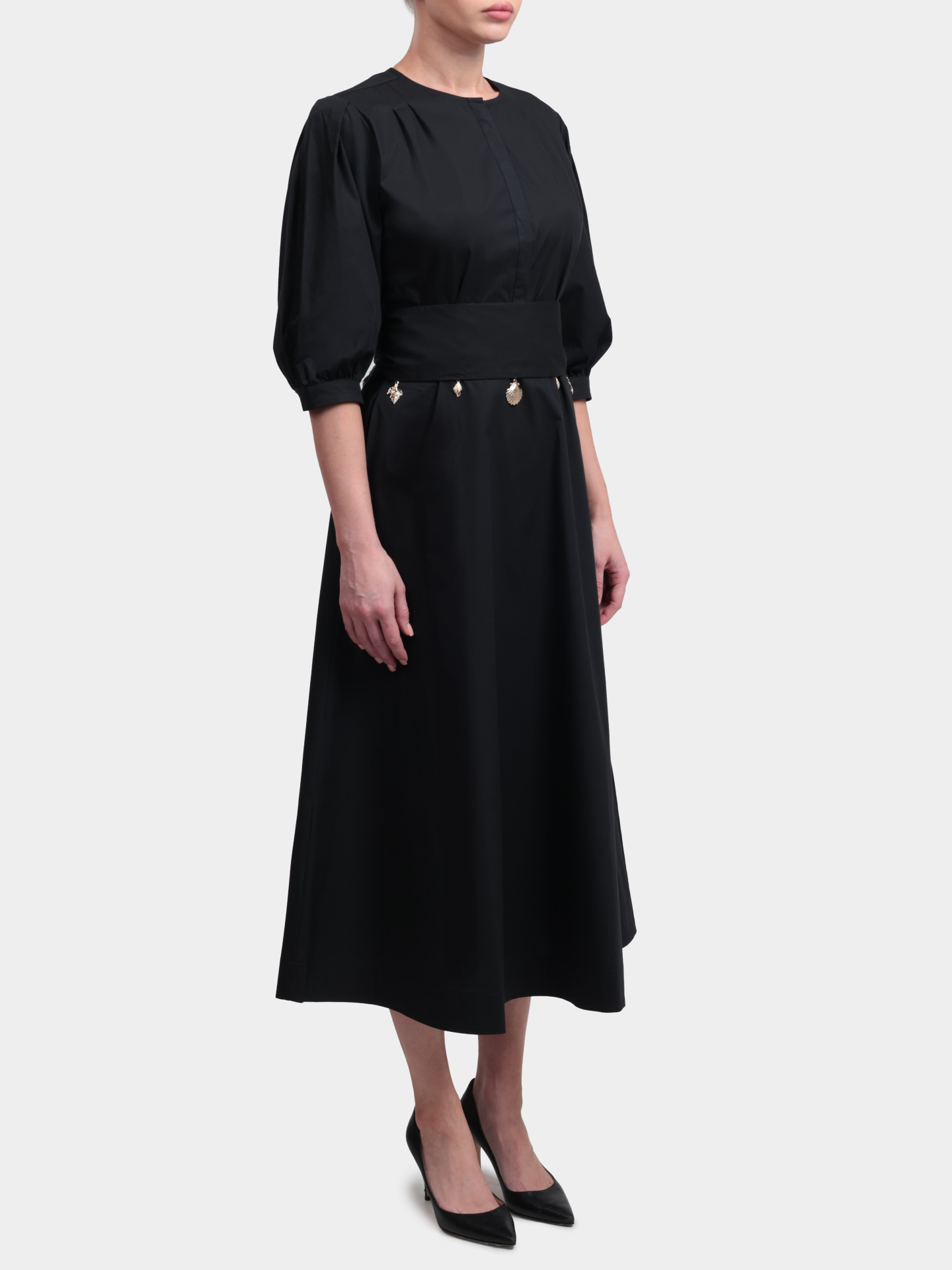 Платье MARELLA MLLSTECCA 005 черное женское из хлопка — купить в интернет-магазине Verdistore