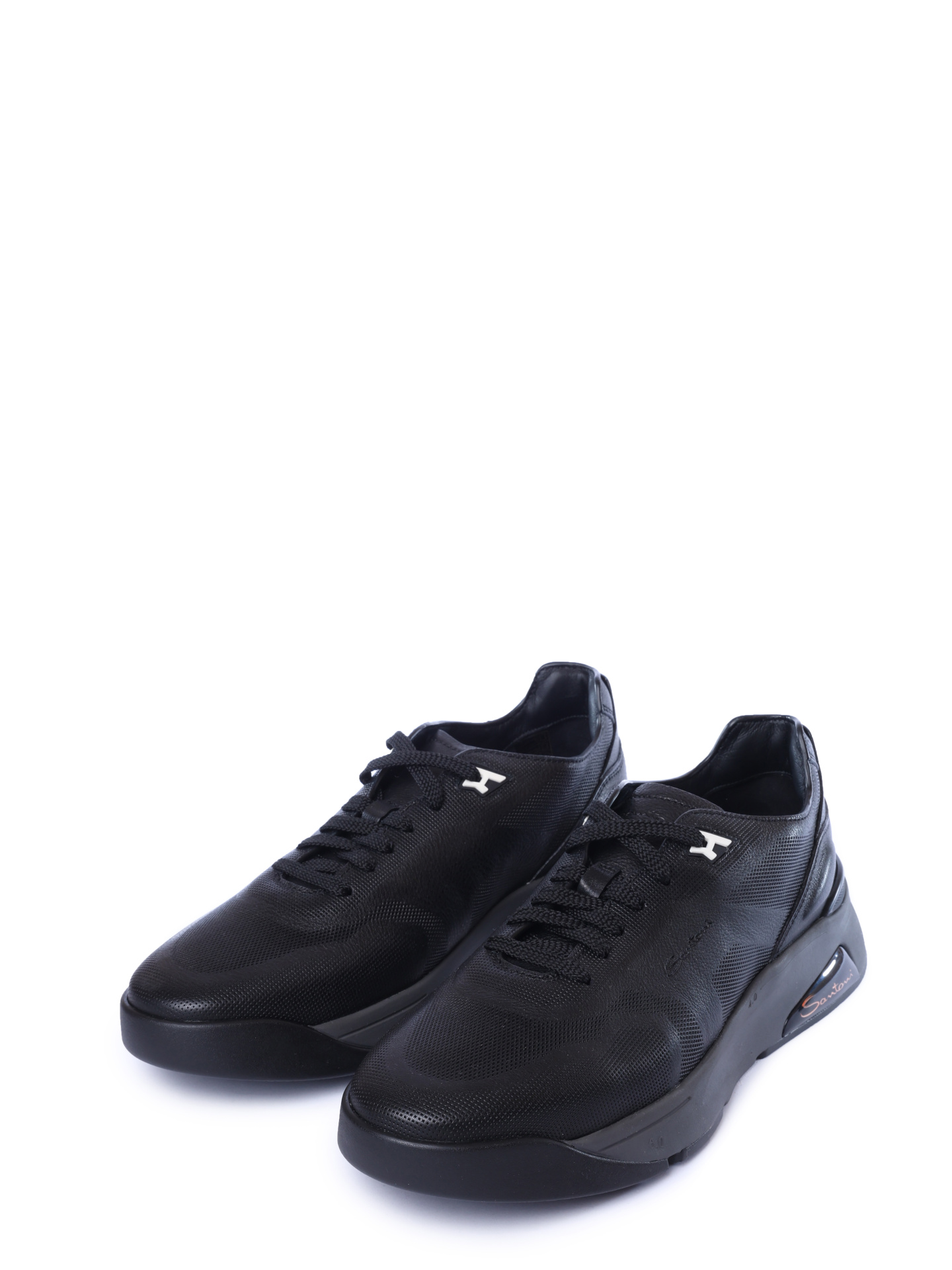 Кроссовки MBHG22012ANETATFN20 черные из зернистой кожи — купить в интернет-магазине Verdistore