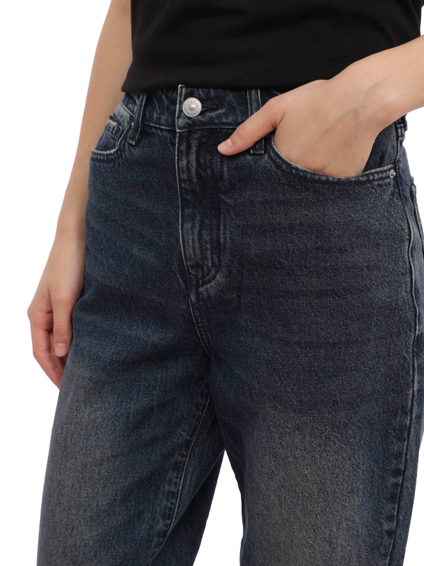 Джинсы Armani Exchange 6RYJ81 Y11EZ 1500 синие женские прямого кроя — купить в интернет-магазине Verdistore