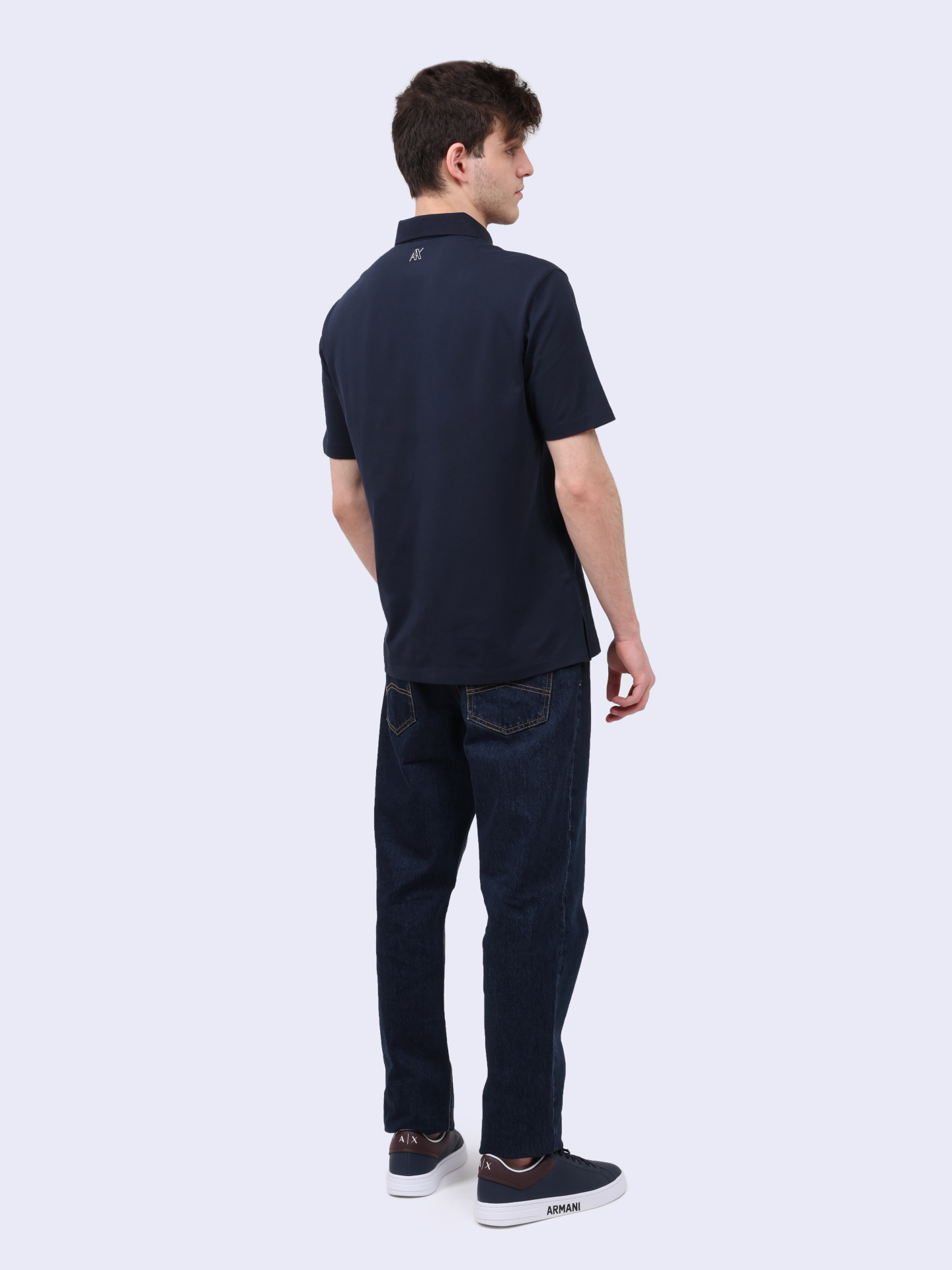 Поло Armani Exchange 6DZFJM ZJYCZ 1510 комбинированное мужское — купить в интернет-магазине Verdistore