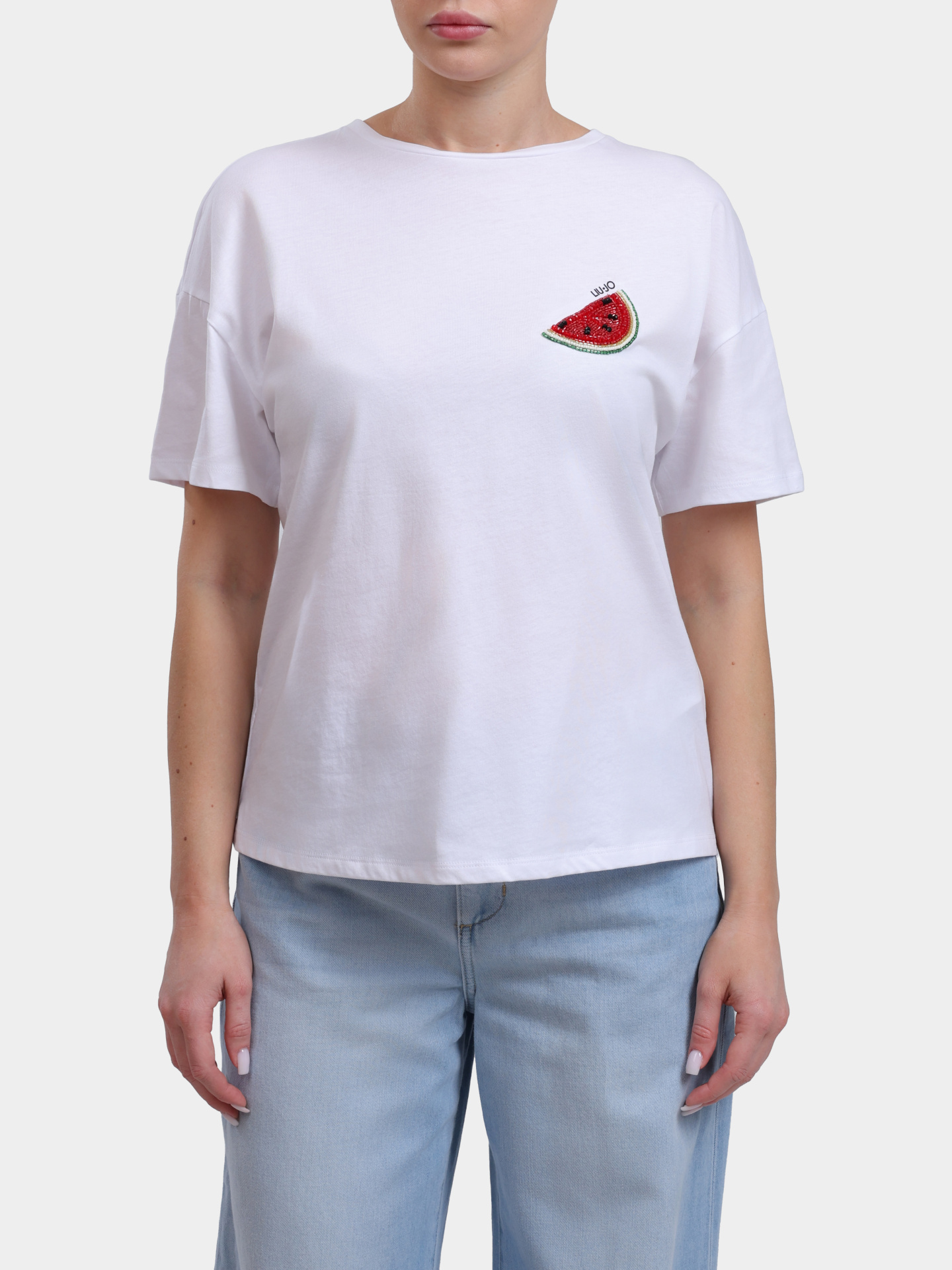 Футболка Liu-Jo WA6414 JS923 P9434 хлопковая женская — купить в интернет-магазине Verdistore