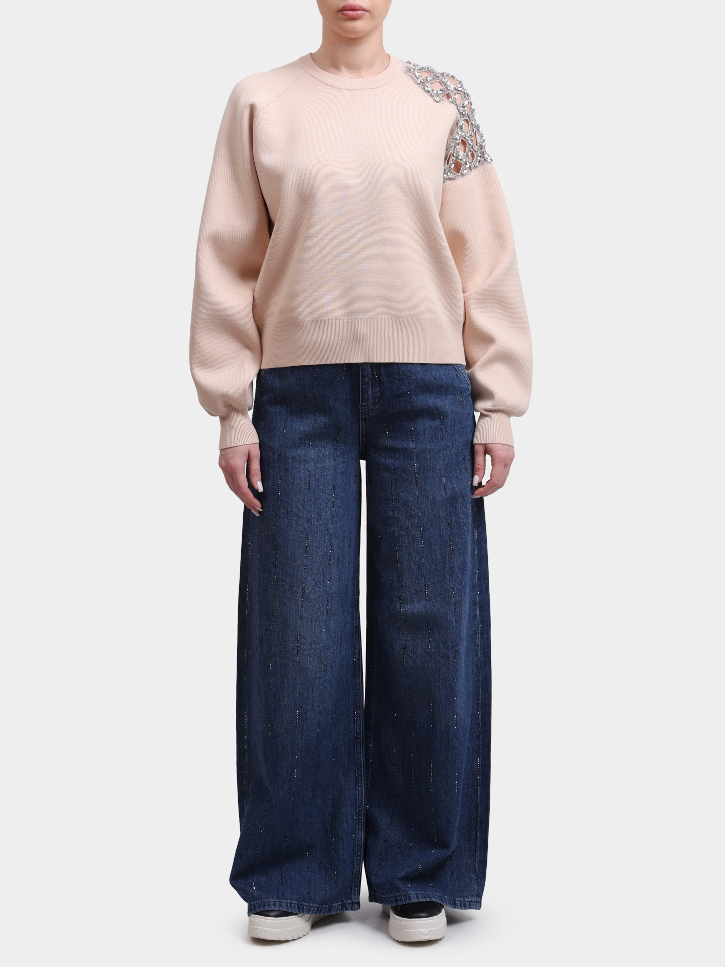 Джемпер PA6030 MS99E X0753 пудровый женский  — купить в интернет-магазине Verdistore