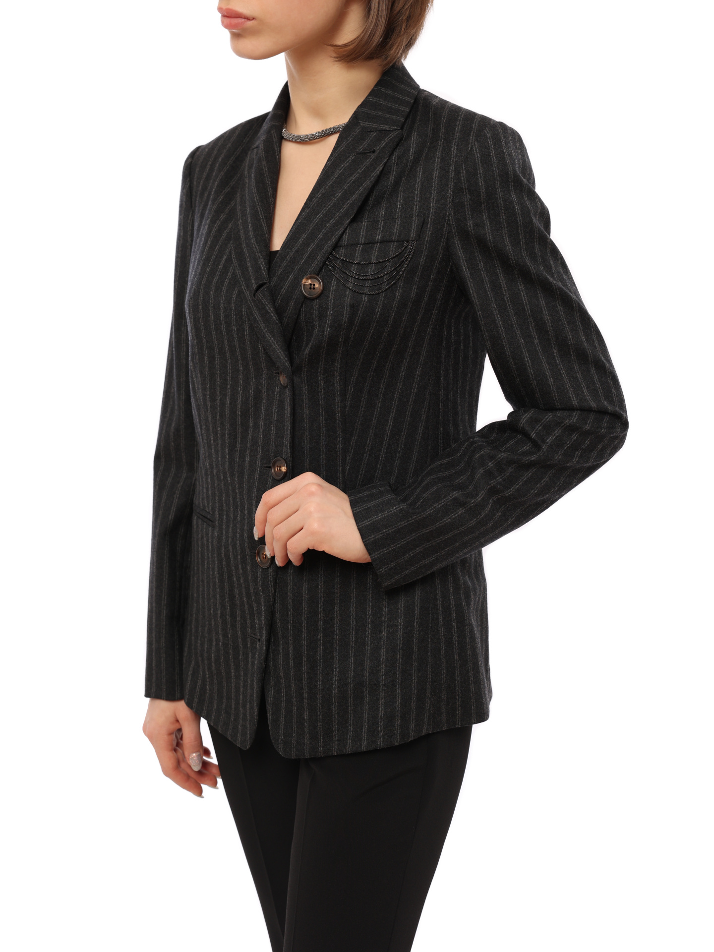 Жакет Brunello Cucinelli ML4228391 асимметричный женский — купить в интернет-магазине Verdistore