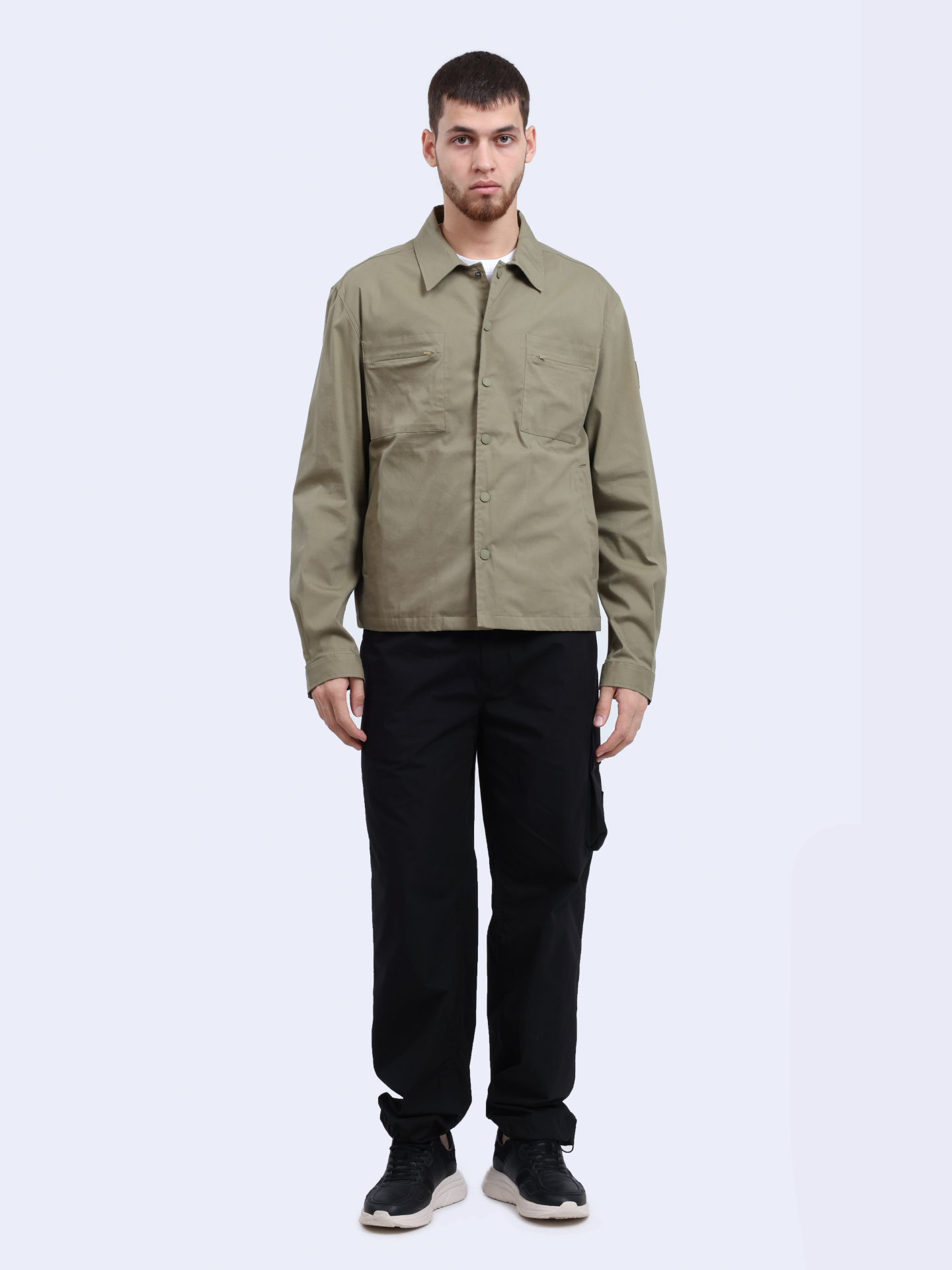 Рубашка Calvin Klein K10K112781 оливковая мужская — купить в интернет-магазине Verdistore