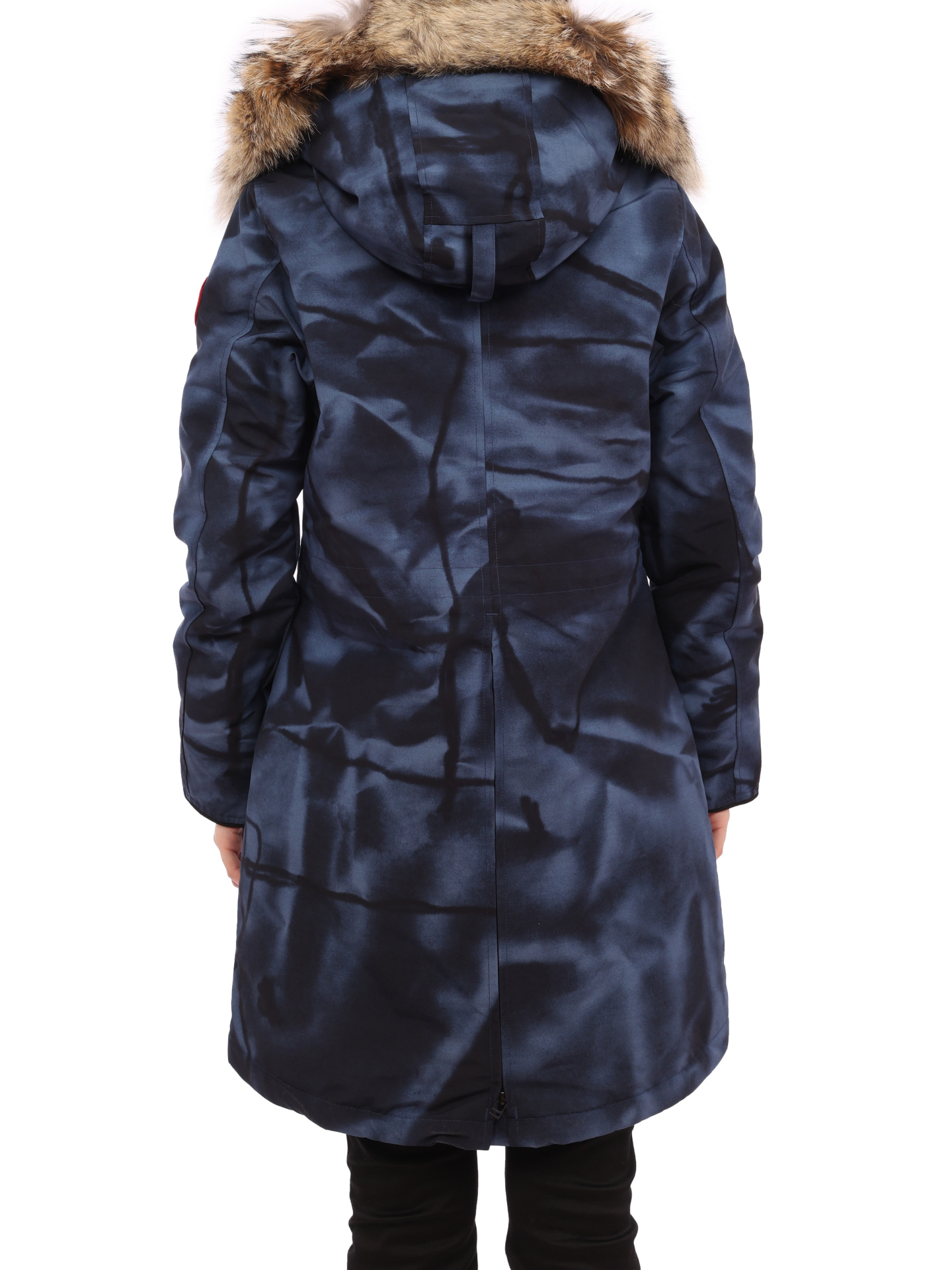 Парка Canada Goose 2580L синяя женская с принтом — купить в интернет-магазине Verdistore