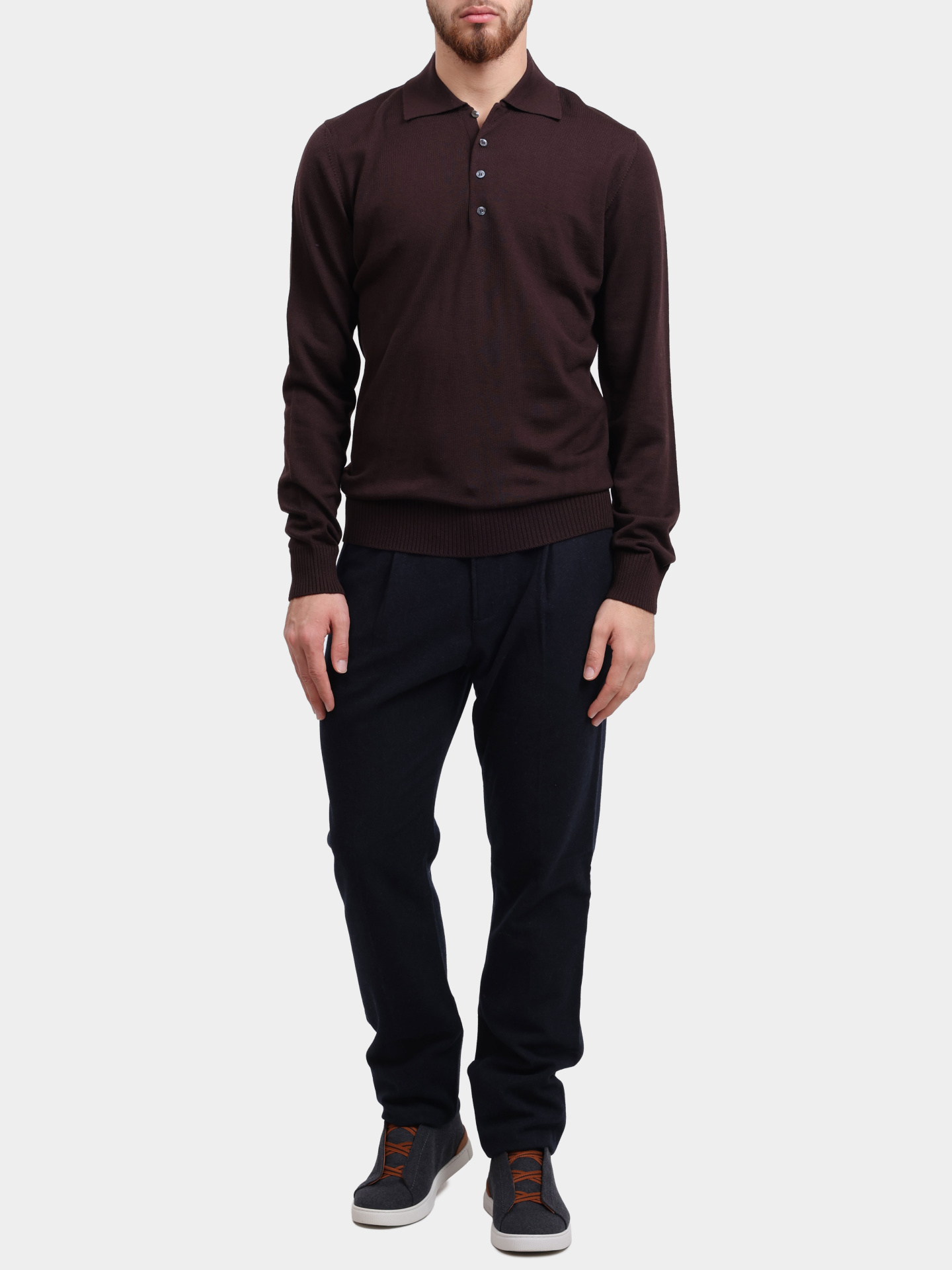 Поло Alpha Studio AU-3013B 1019 шерстяное мужское — купить в интернет-магазине Verdistore