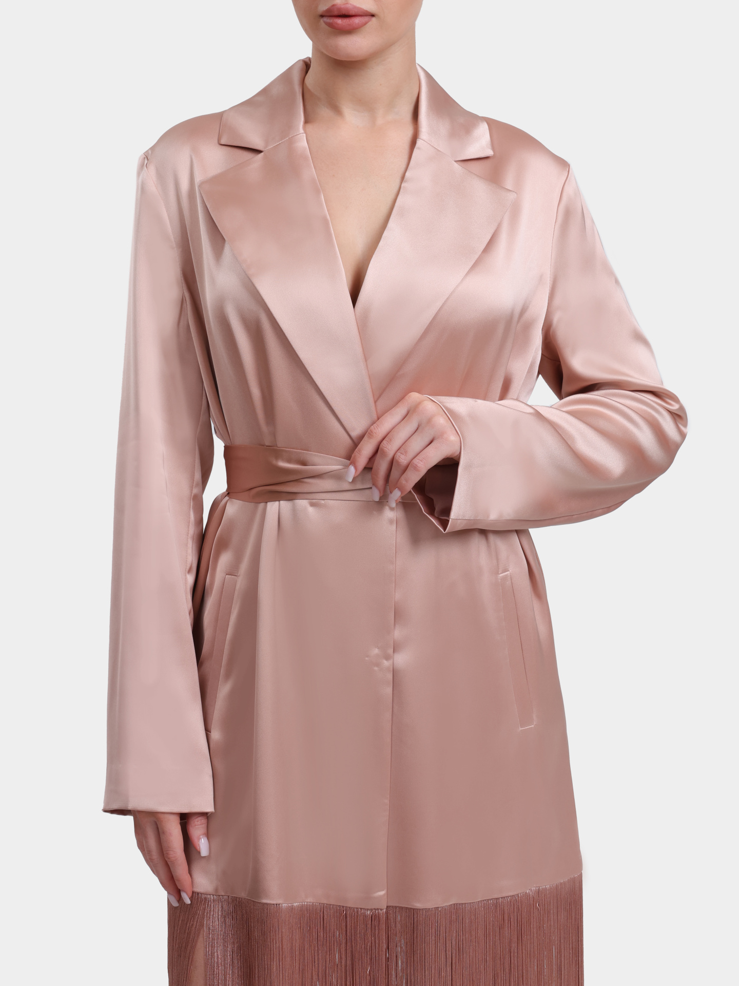 Жакет Pinko 106431 A33D Q35 розовый женский с бахромой — купить в интернет-магазине Verdistore