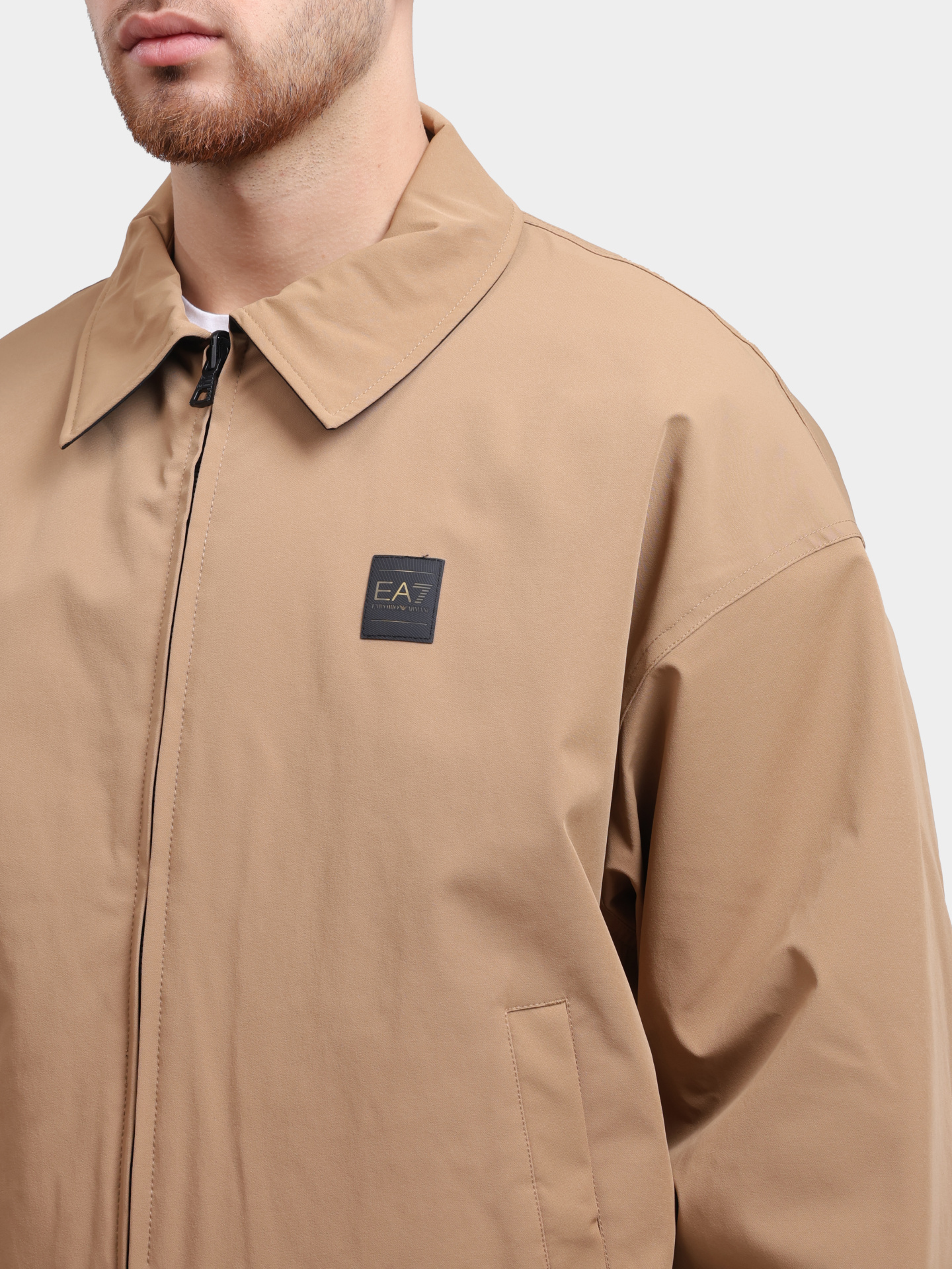 Бомбер EA7 7M000624 AF13889 U6171 бежевый мужской — купить в интернет-магазине Verdistore