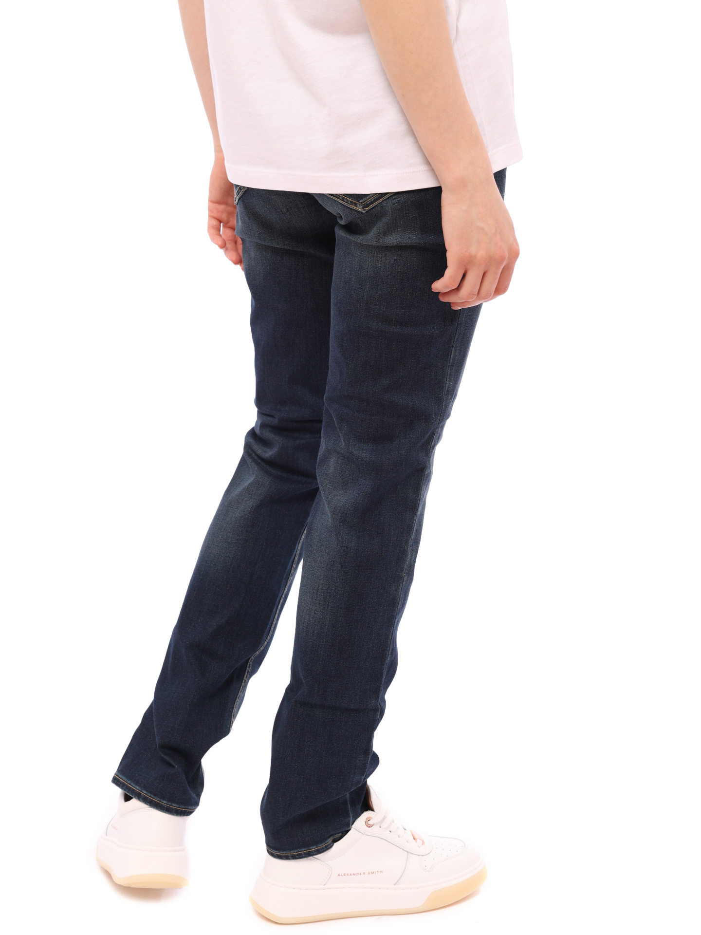 Джинсы Armani Exchange 3GYJ44 темно-синие женские с потертостями — купить в интернет-магазине Verdistore