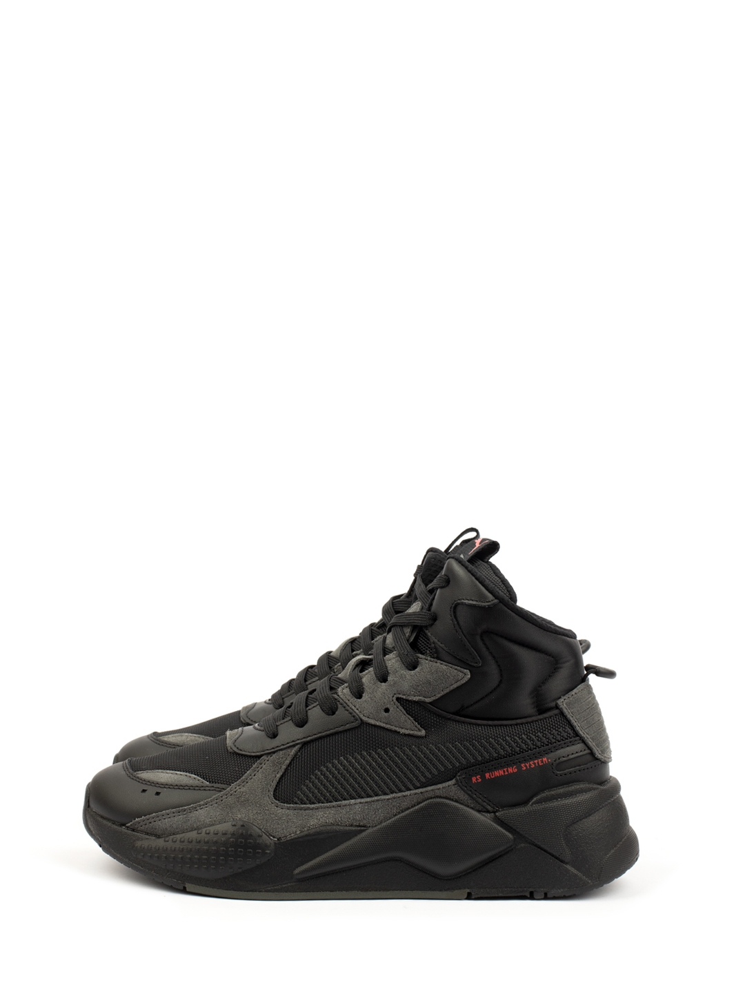 Кроссовки черные высокие на массивной подошве — купить в интернет-магазине Verdistore