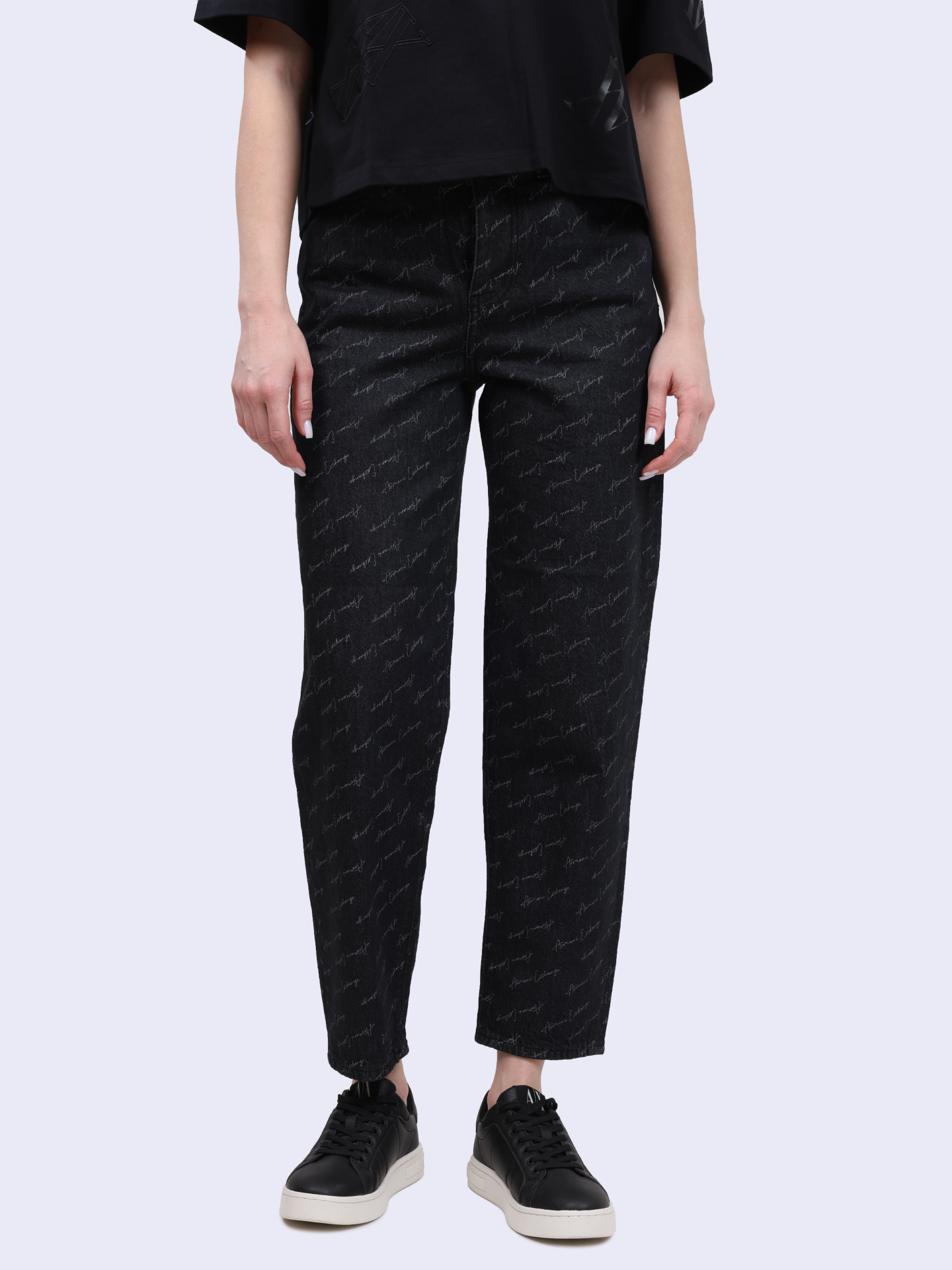 Джинсы Armani Exchange 6DYJ51 Y18BZ 42AC черные женские — купить в интернет-магазине Verdistore
