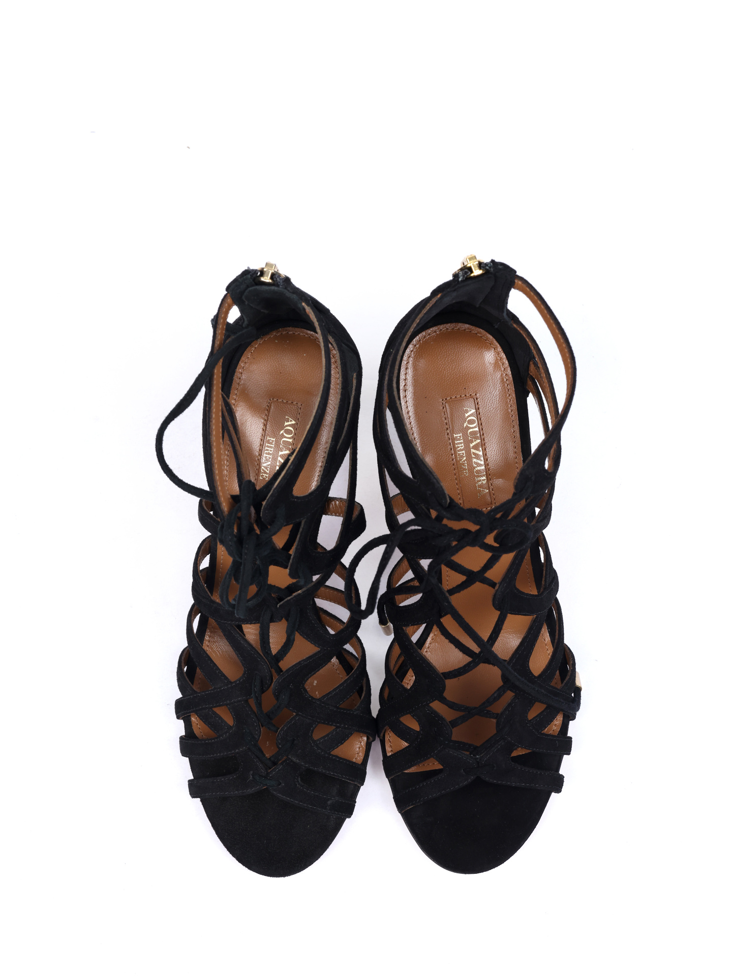 Босоножки Aquazzura Ivy Sandal 75 черные женские — купить в интернет-магазине Verdistore