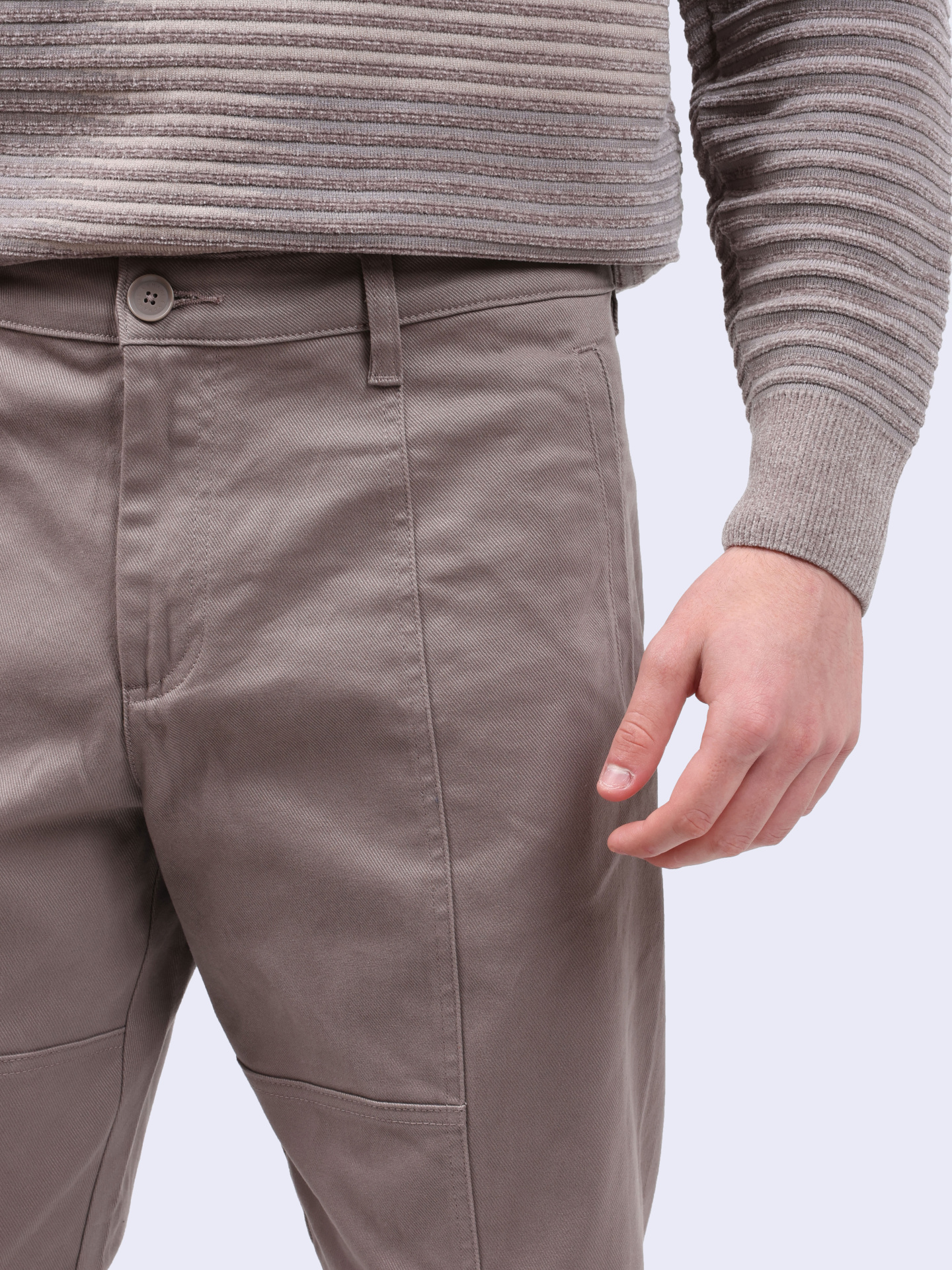 Брюки Armani Exchange 6DZP26 ZN5RZ 17AC светло-коричневые мужские из хлопка — купить в интернет-магазине Verdistore