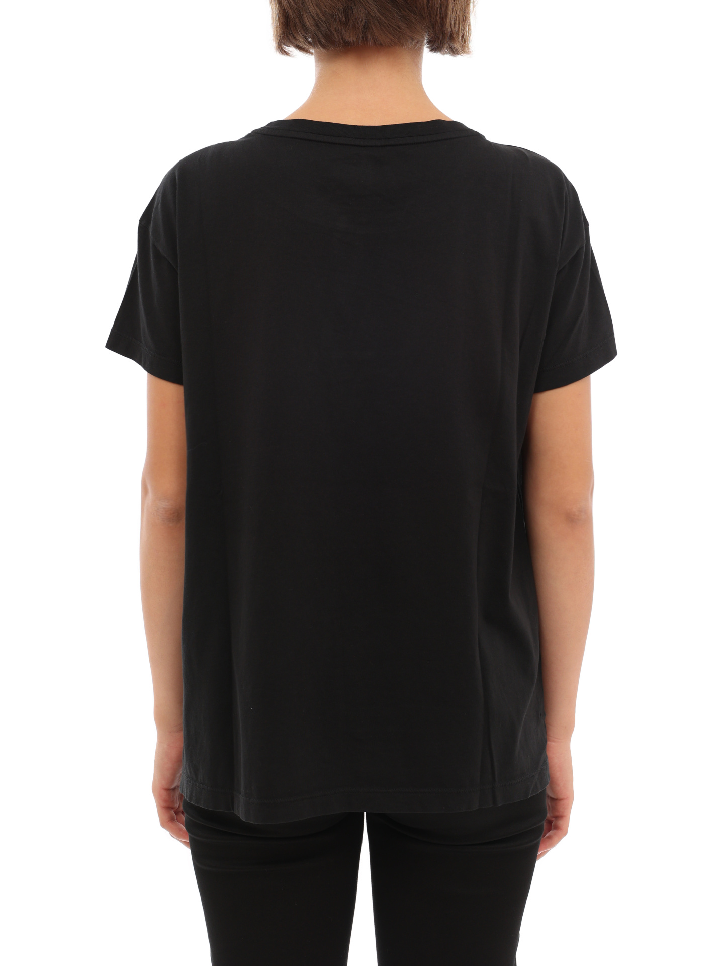 Футболка Armani Exchange 3LYTKX YJ6VZ 1200 черная женская из хлопка — купить в интернет-магазине Verdistore