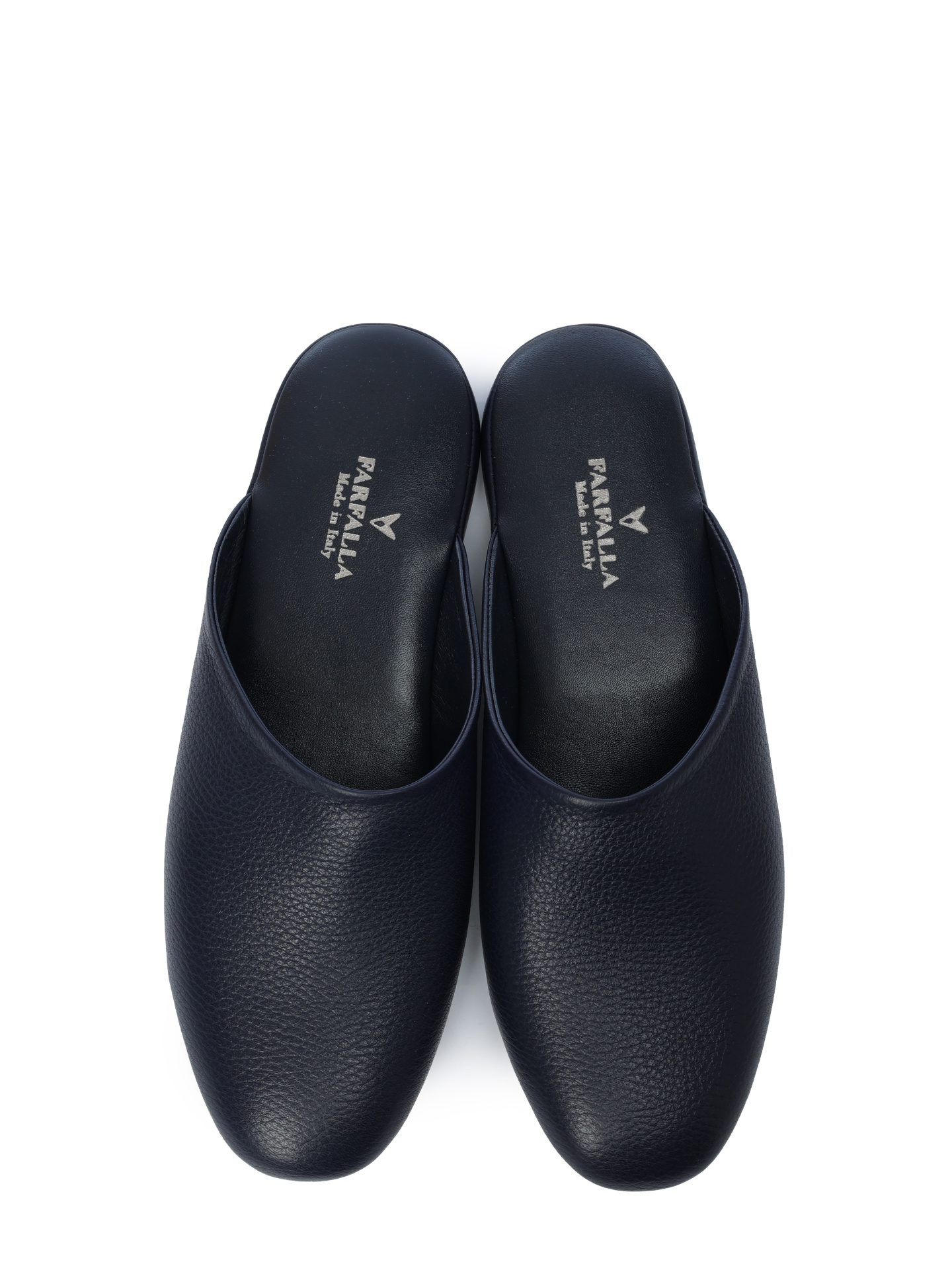 Шлепанцы черные темно-синие с округленным носком — купить в интернет-магазине Verdistore