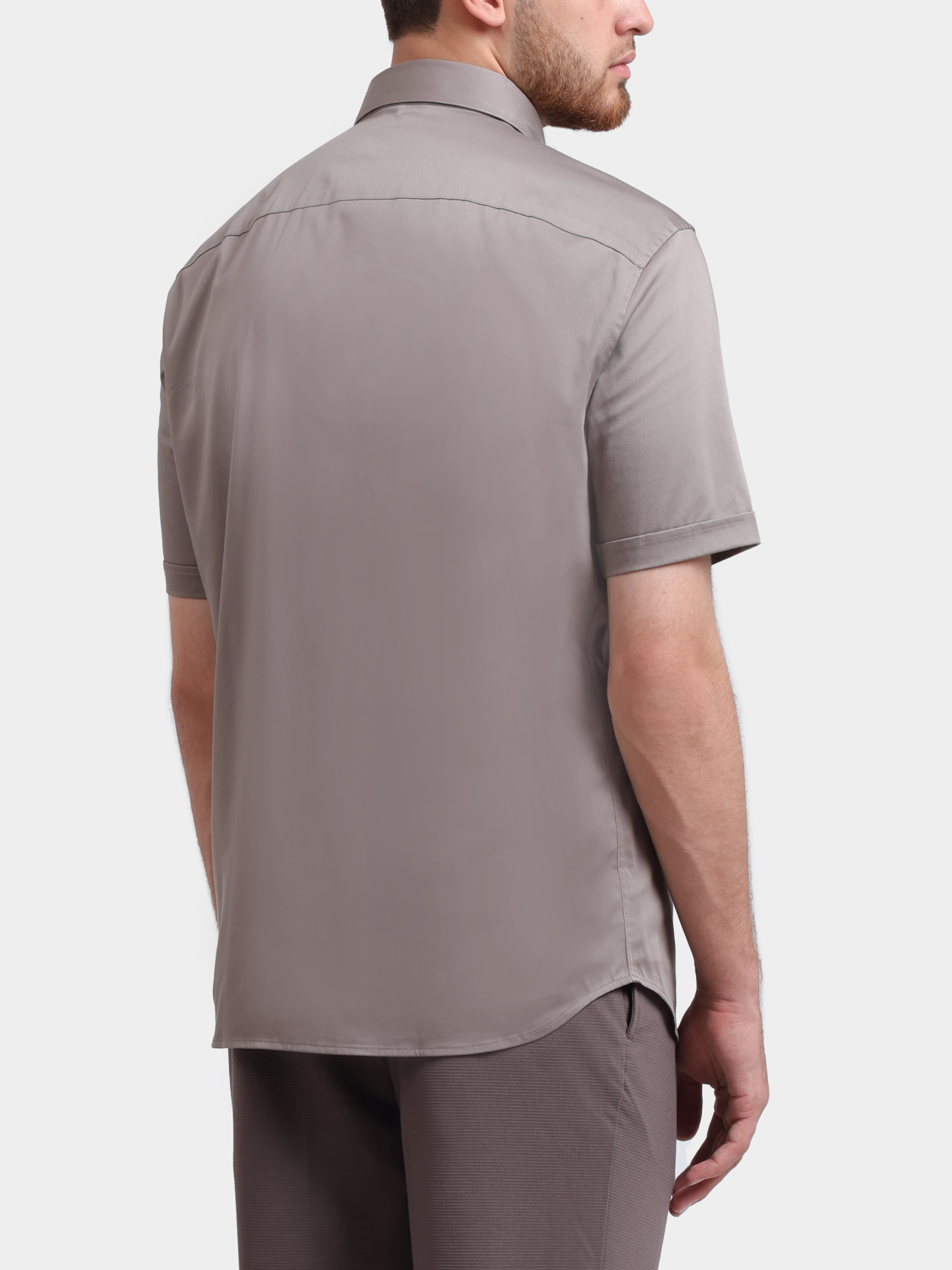 Рубашка Emporio Armani EM005124 AF23800 U8049 серая мужская свободного кроя — купить в интернет-магазине Verdistore