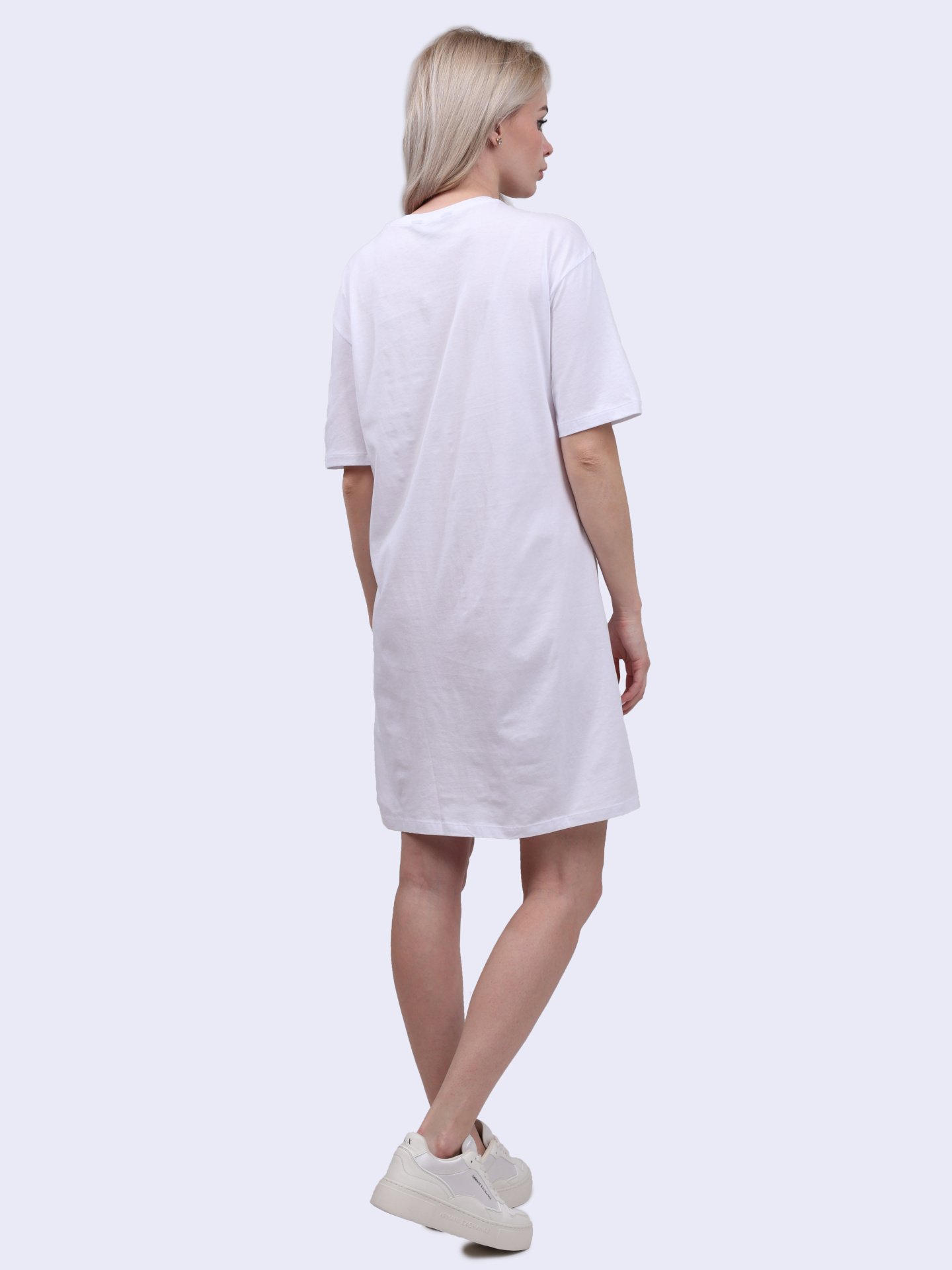 Платье Armani Exchange 3RYA78 YJ3RZ 1000 белое женское из хлопка — купить в интернет-магазине Verdistore