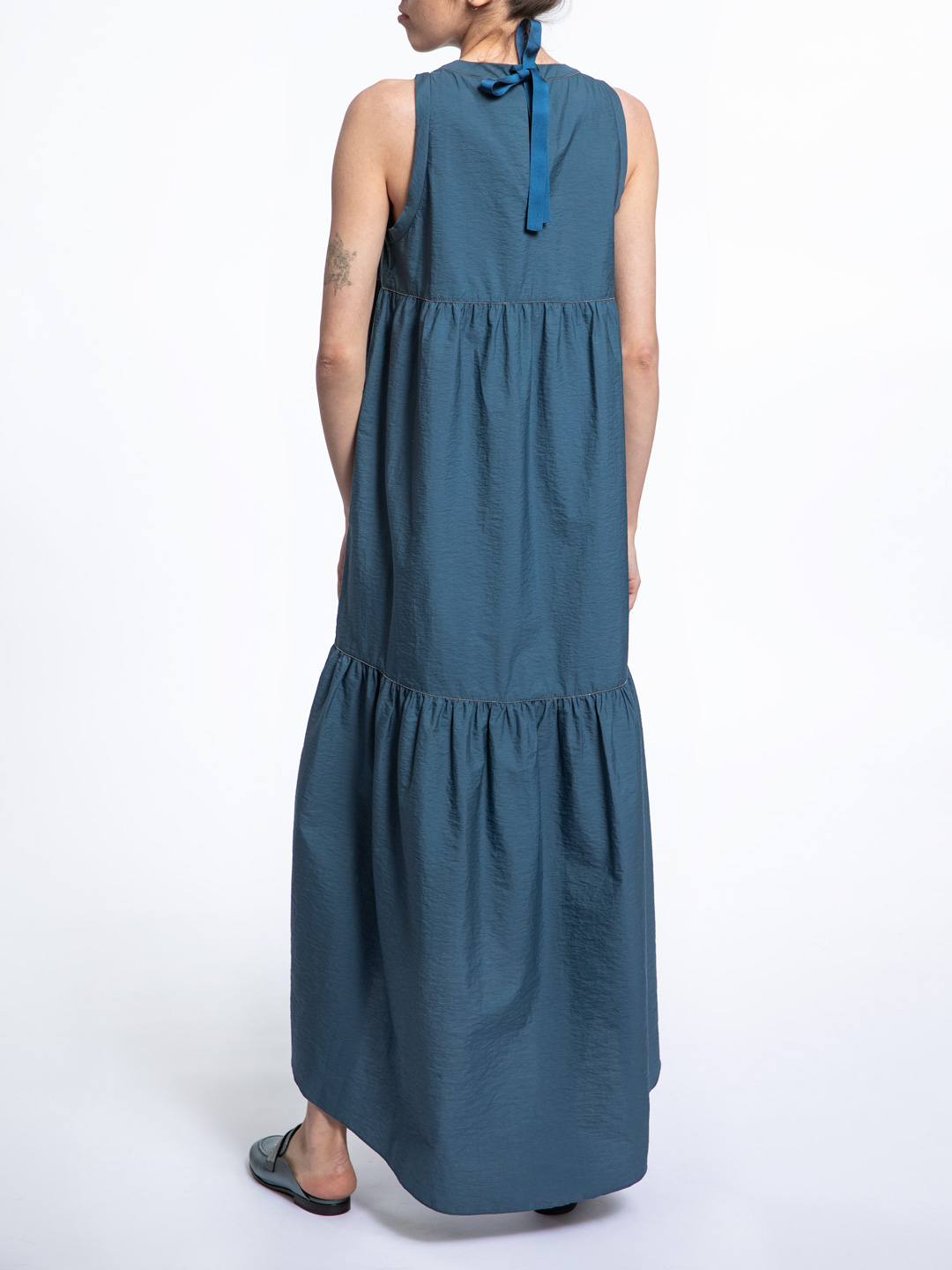 Платье Brunello Cucinelli M0F79AV034 голубое женское — купить в интернет-магазине Verdistore