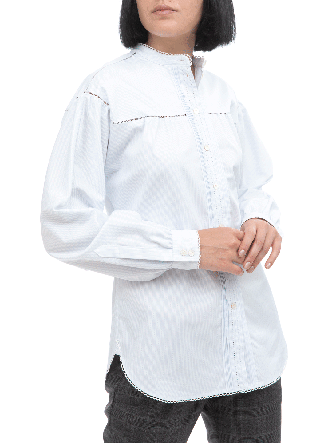 Блузка Burberry 4065943 голубая женская — купить в интернет-магазине Verdistore