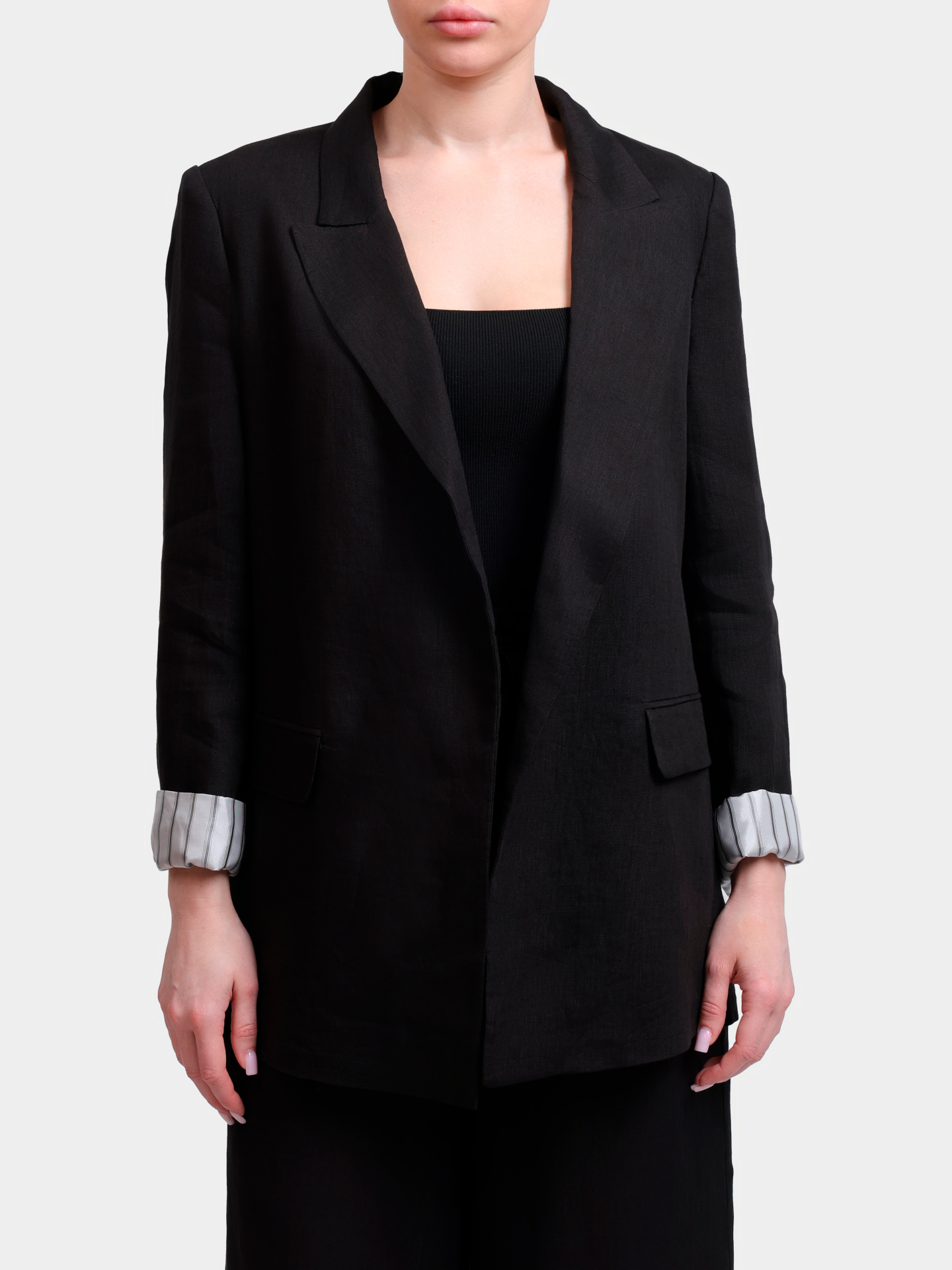 Жакет Marella Sport MLSSAUNA 006 черный женский льняной — купить в интернет-магазине Verdistore