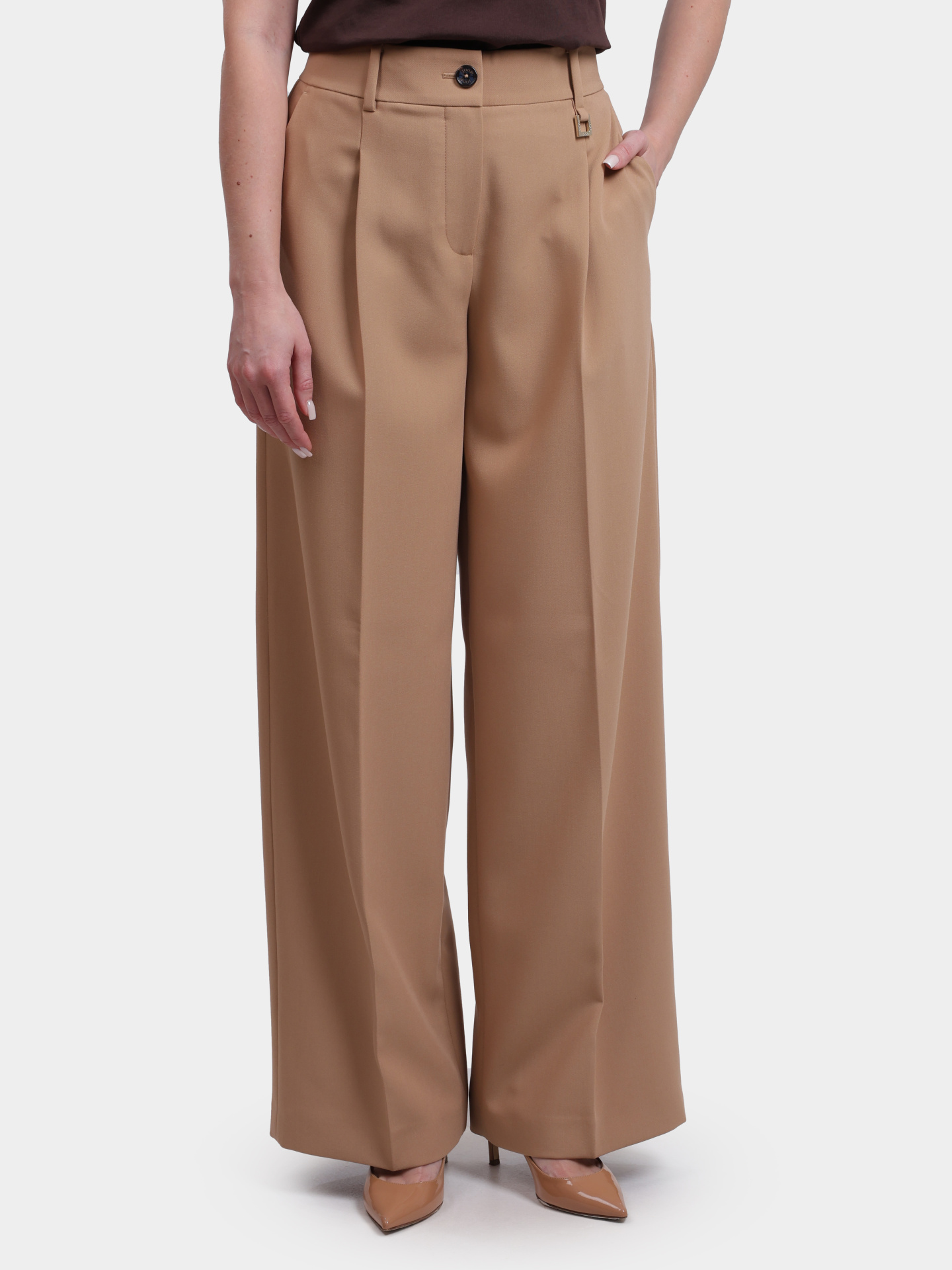 Брюки 58 254P58Paris3 10017927 268 бежевые женские — купить в интернет-магазине Verdistore