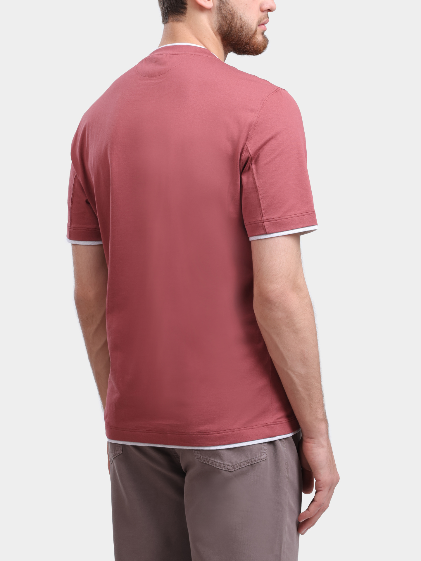 Футболка Brunello Cucinelli M0B137427 CMJ53 с эффектом многослойности мужская  — купить в интернет-магазине Verdistore