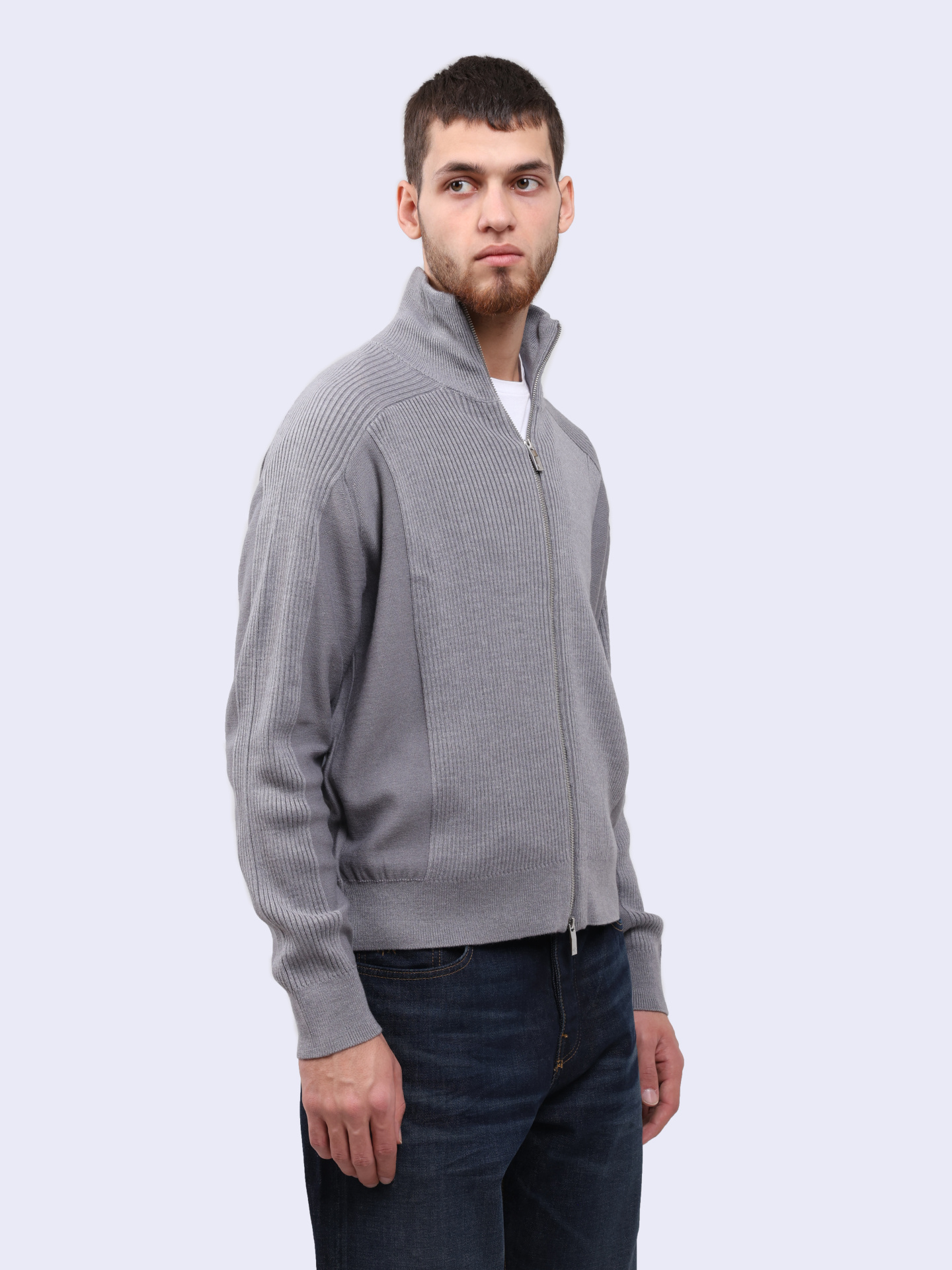 Кардиган Armani Exchange 6DZE6G ZM5BZ 19AA серый мужской — купить в интернет-магазине Verdistore