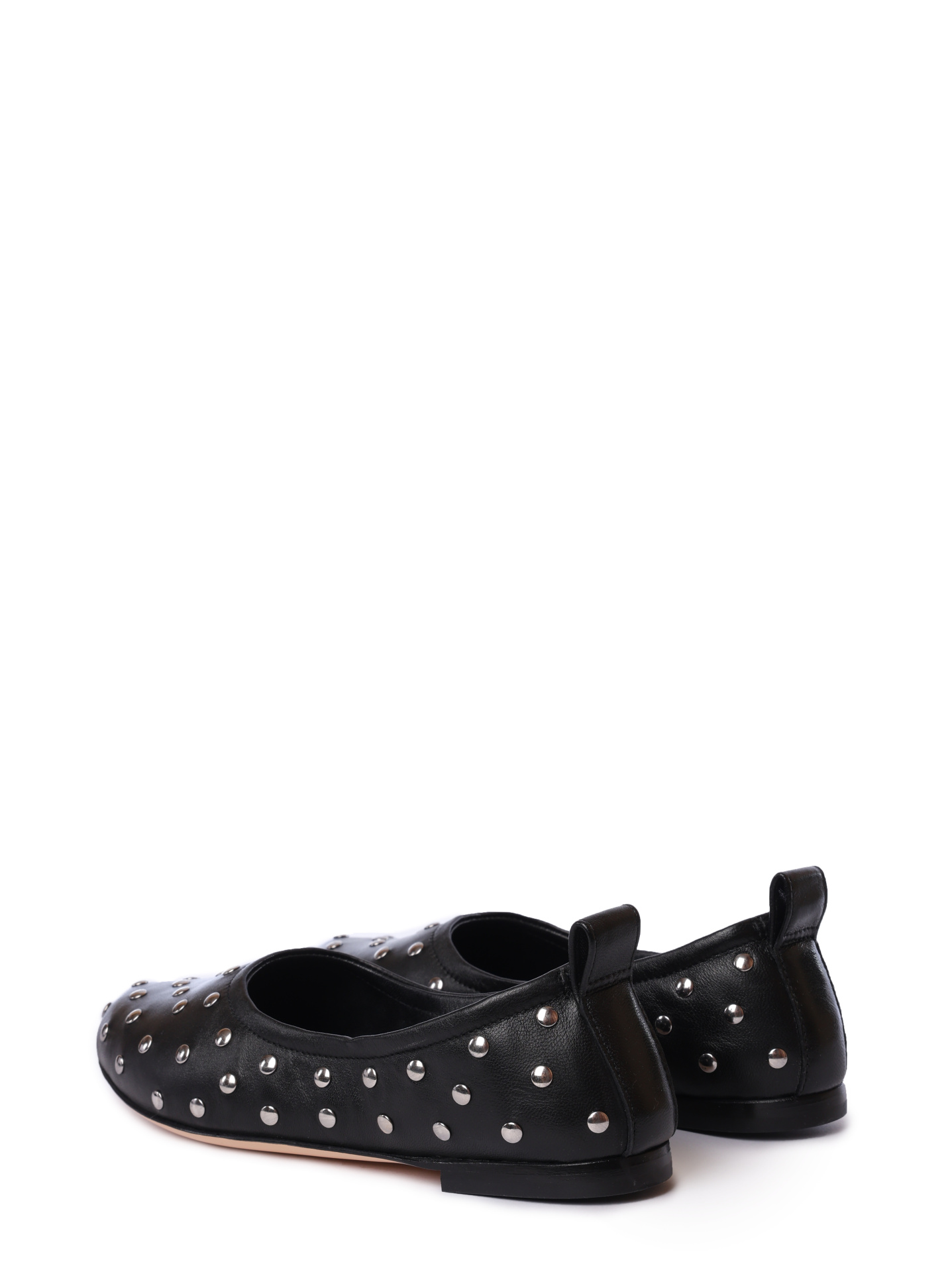 Балетки AGL D544009PCSOFTY 0000 черные женские с заклепками — купить в интернет-магазине Verdistore