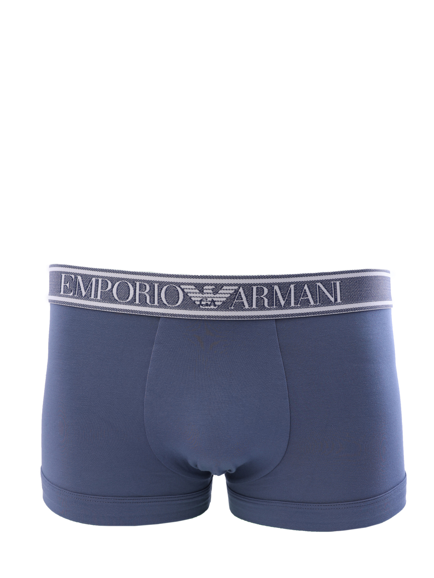 Трусы цвета индиго с логотипом на поясе-резинке — купить в интернет-магазине Verdistore