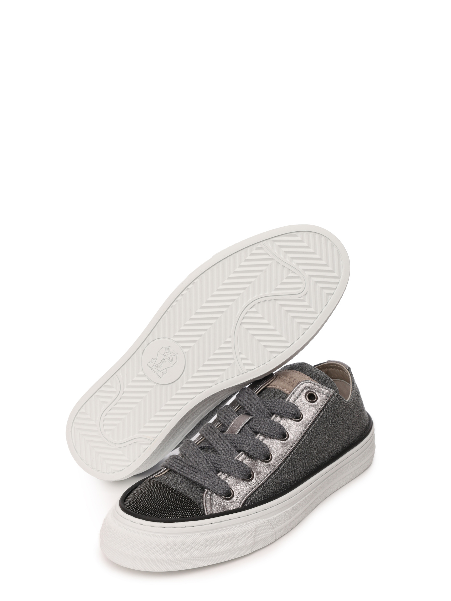 Кеды Brunello Cucinelli MZ25G2760 C006 текстильные женские — купить в интернет-магазине Verdistore